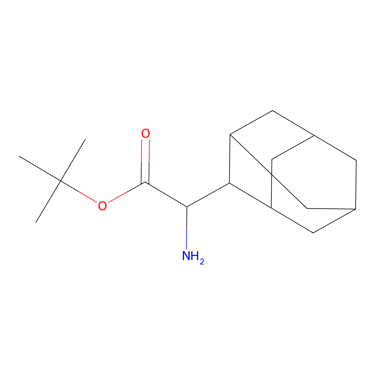 Tert-butyl 2-(adamantan-2-yl)-2-aminoacetate molecular structure, CAS 1779612-78-0