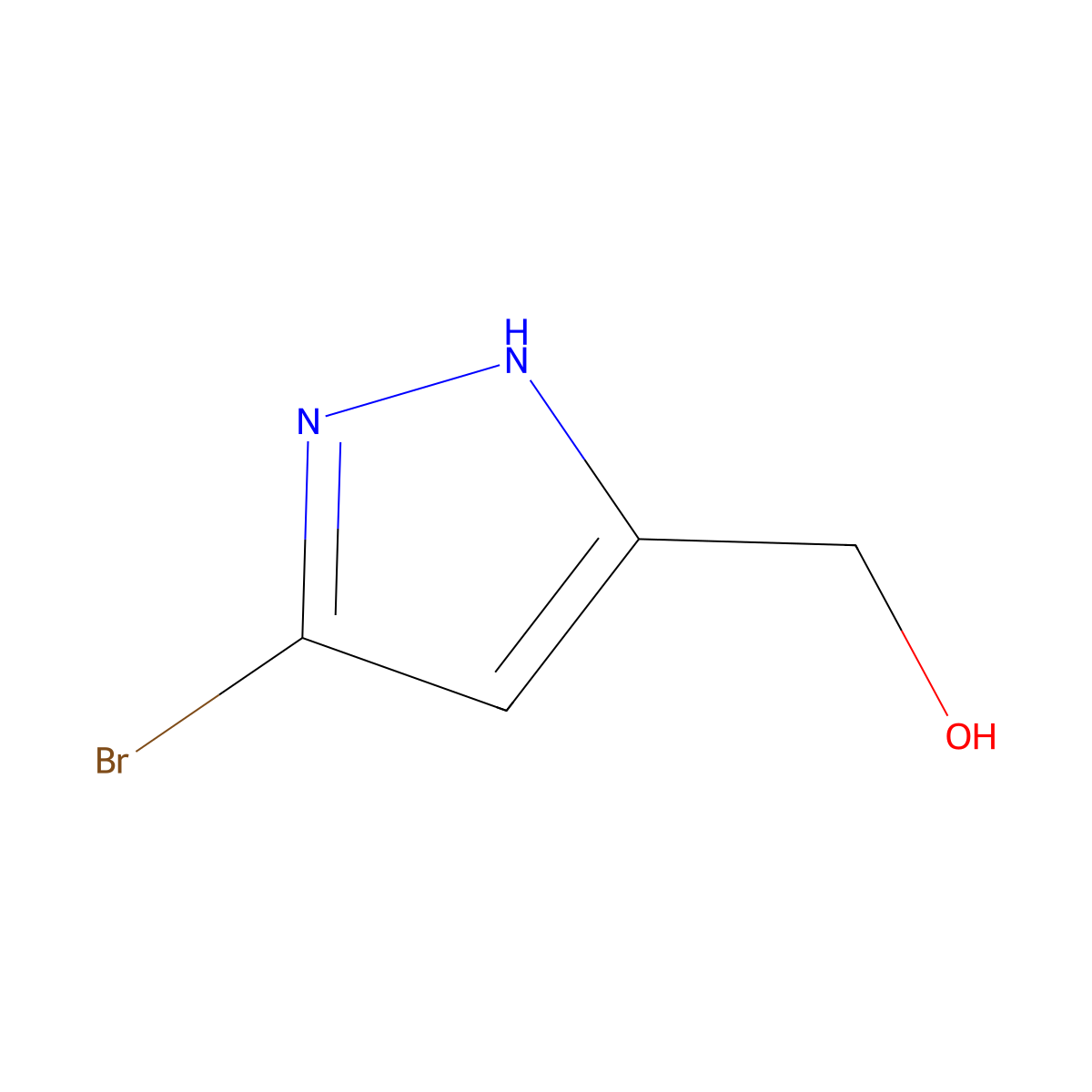 (5-bromo-1H-pyrazol-3-yl)methanol molecular structure, CAS 1779621-52-1
