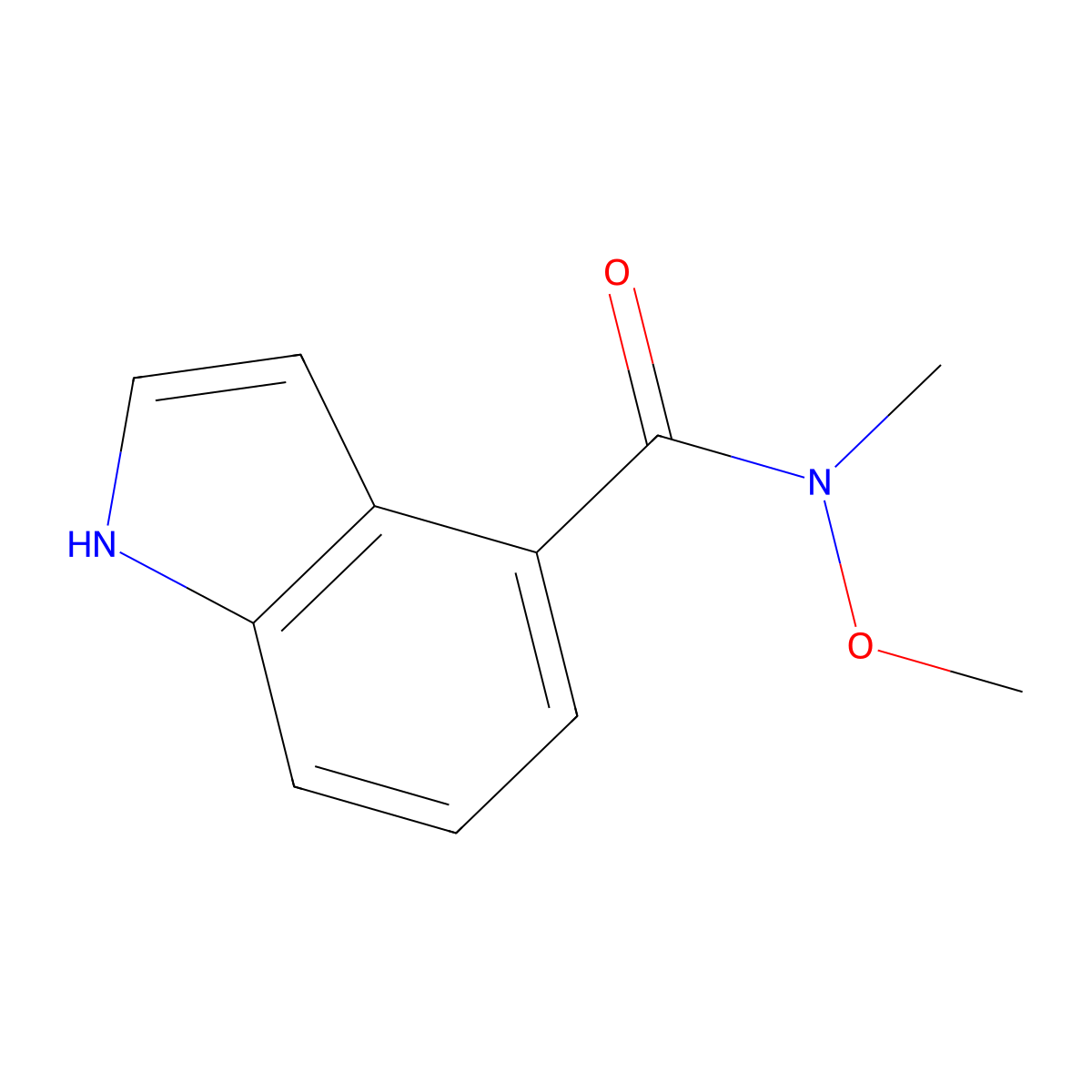 N-methoxy-N-methyl-1H-indole-4-carboxamide molecular structure, CAS 177963-17-6