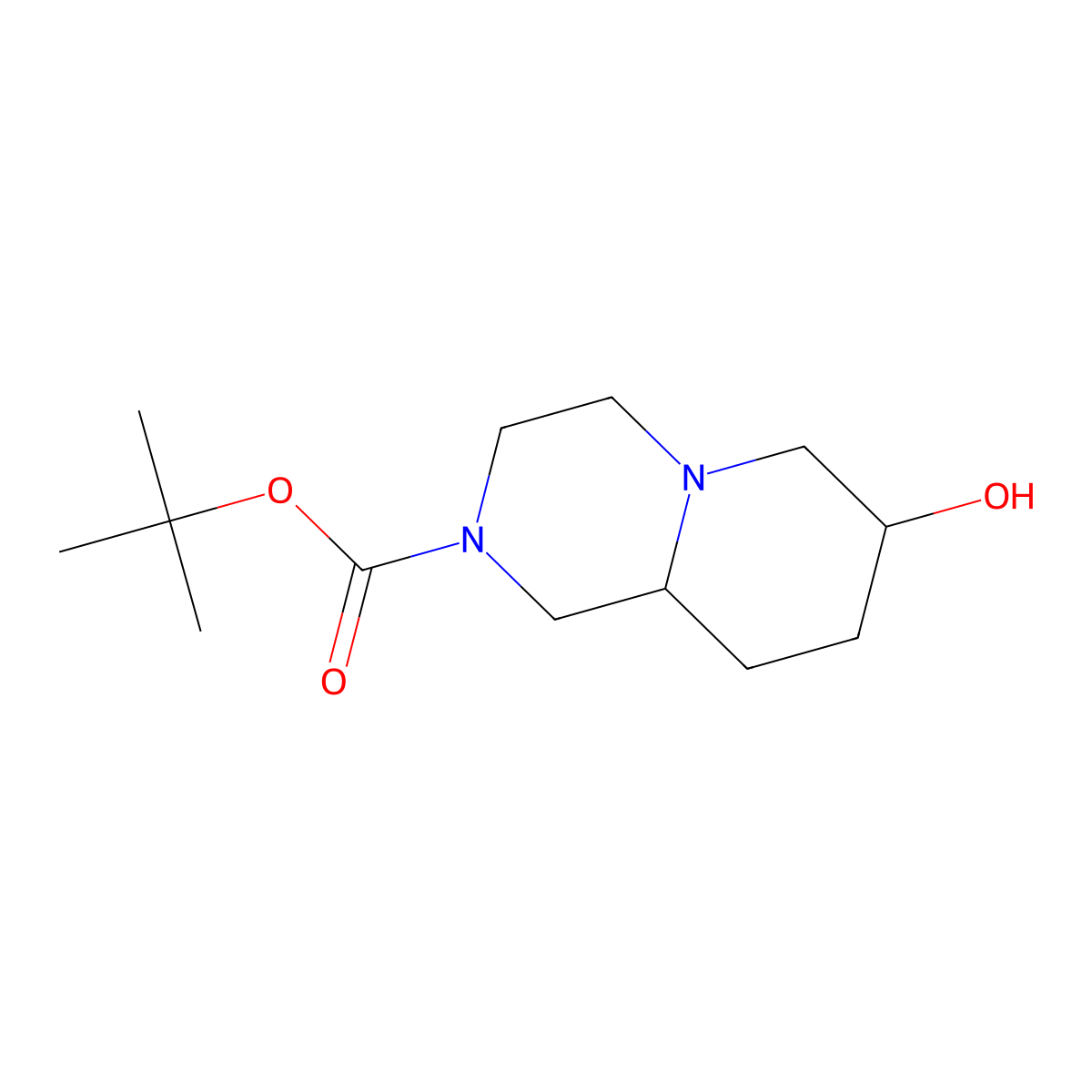 tert-Butyl 7-hydroxyhexahydro-1H-pyrido[1,2-a]pyrazine-2(6H)-carboxylate molecular structure, CAS 1779643-85-4