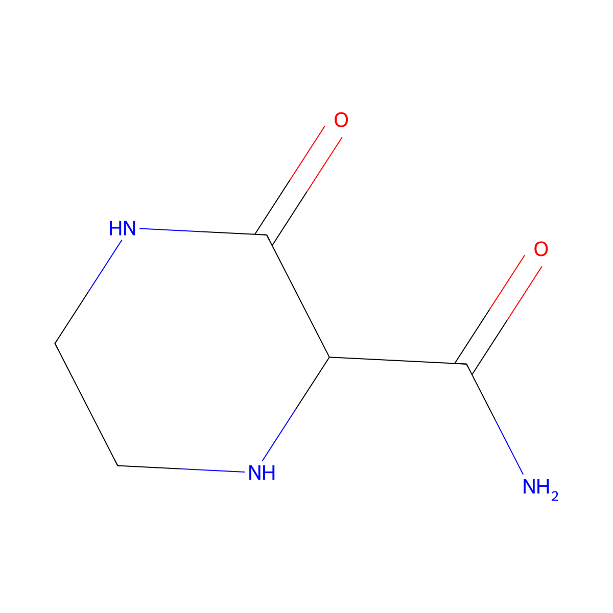 3-Oxopiperazine-2-carboxamide molecular structure, CAS 1779646-30-8