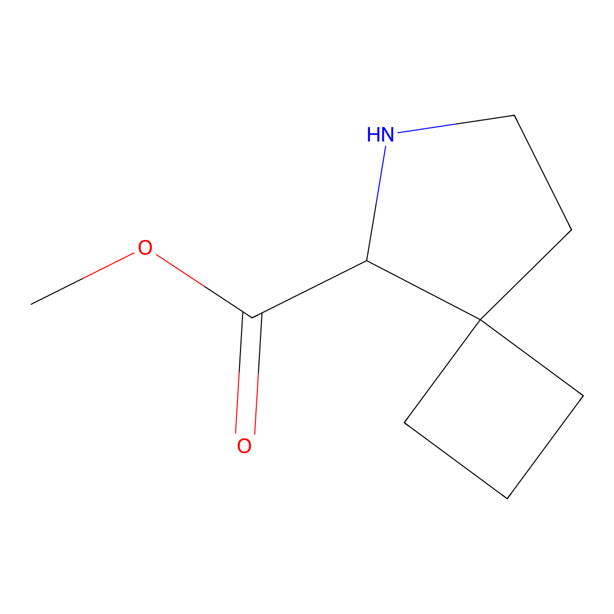 Methyl 6-azaspiro[3.4]octane-5-carboxylate molecular structure, CAS 1779648-46-2