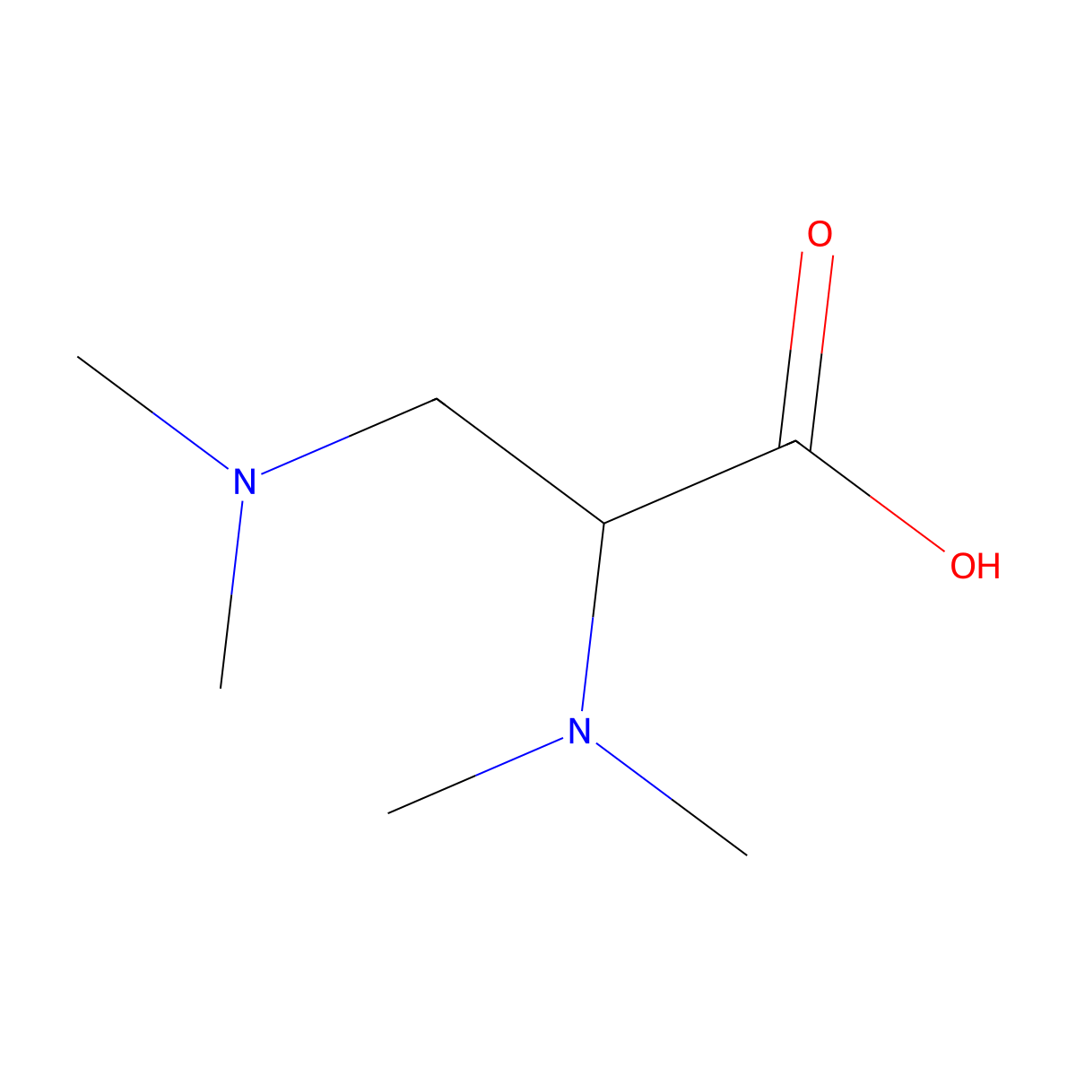 2,3-Bis(dimethylamino)propanoic acid molecular structure, CAS 1779655-36-5