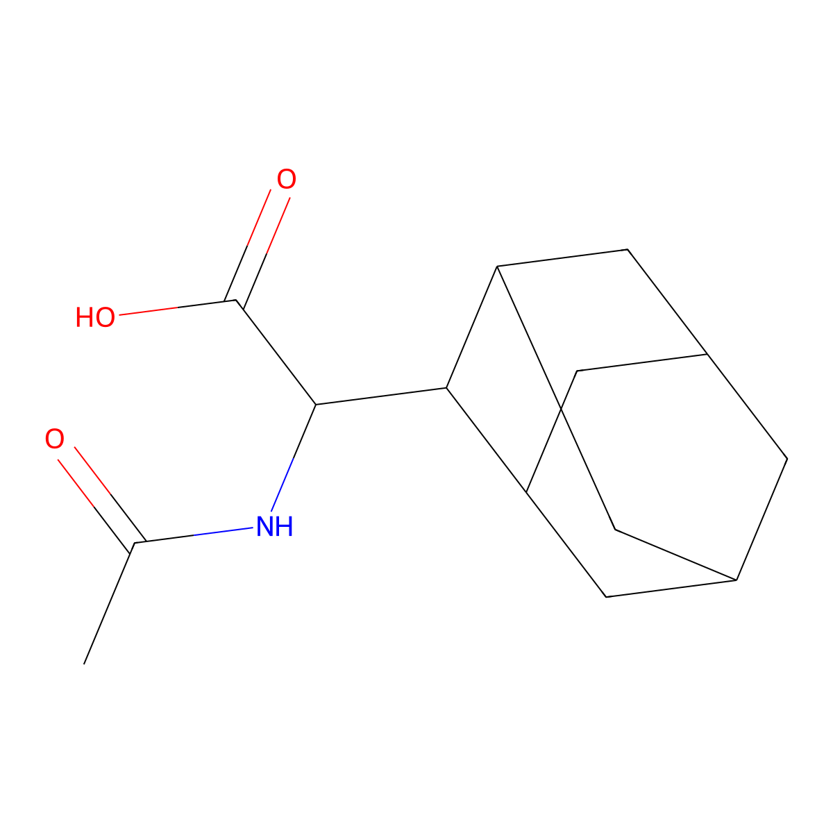 2-(Adamantan-2-yl)-2-acetamidoacetic acid molecular structure, CAS 1779667-44-5
