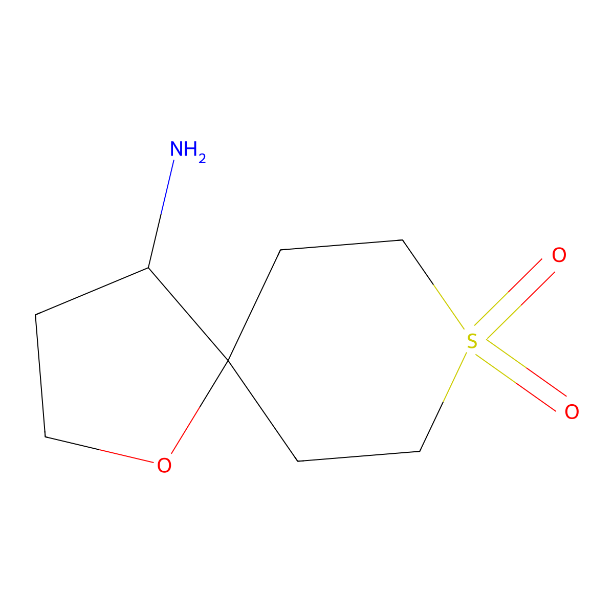 4-Amino-1-oxa-8lambda6-thiaspiro[4.5]decane-8,8-dione molecular structure, CAS 1779694-84-6