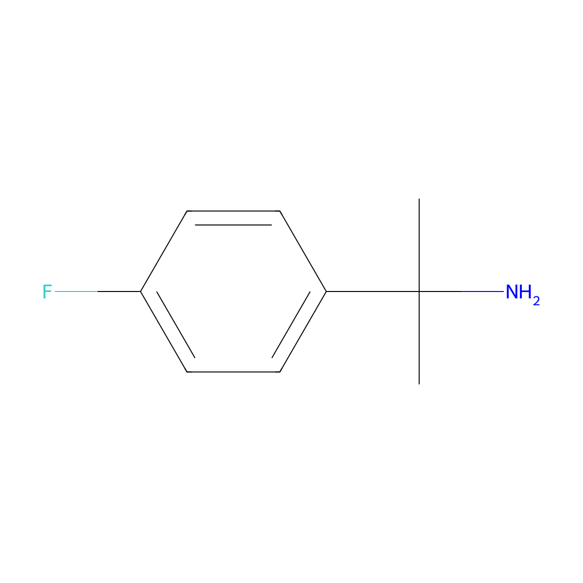 1-(4-Fluorophenyl)-1-methylethylamine molecular structure, CAS 17797-10-3