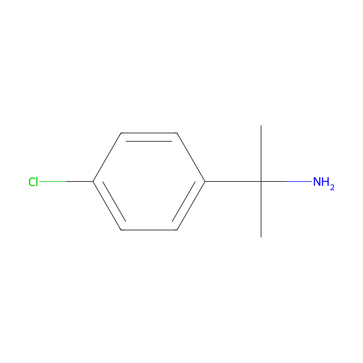 1-(4-Chlorophenyl)-1-methylethylamine molecular structure, CAS 17797-11-4