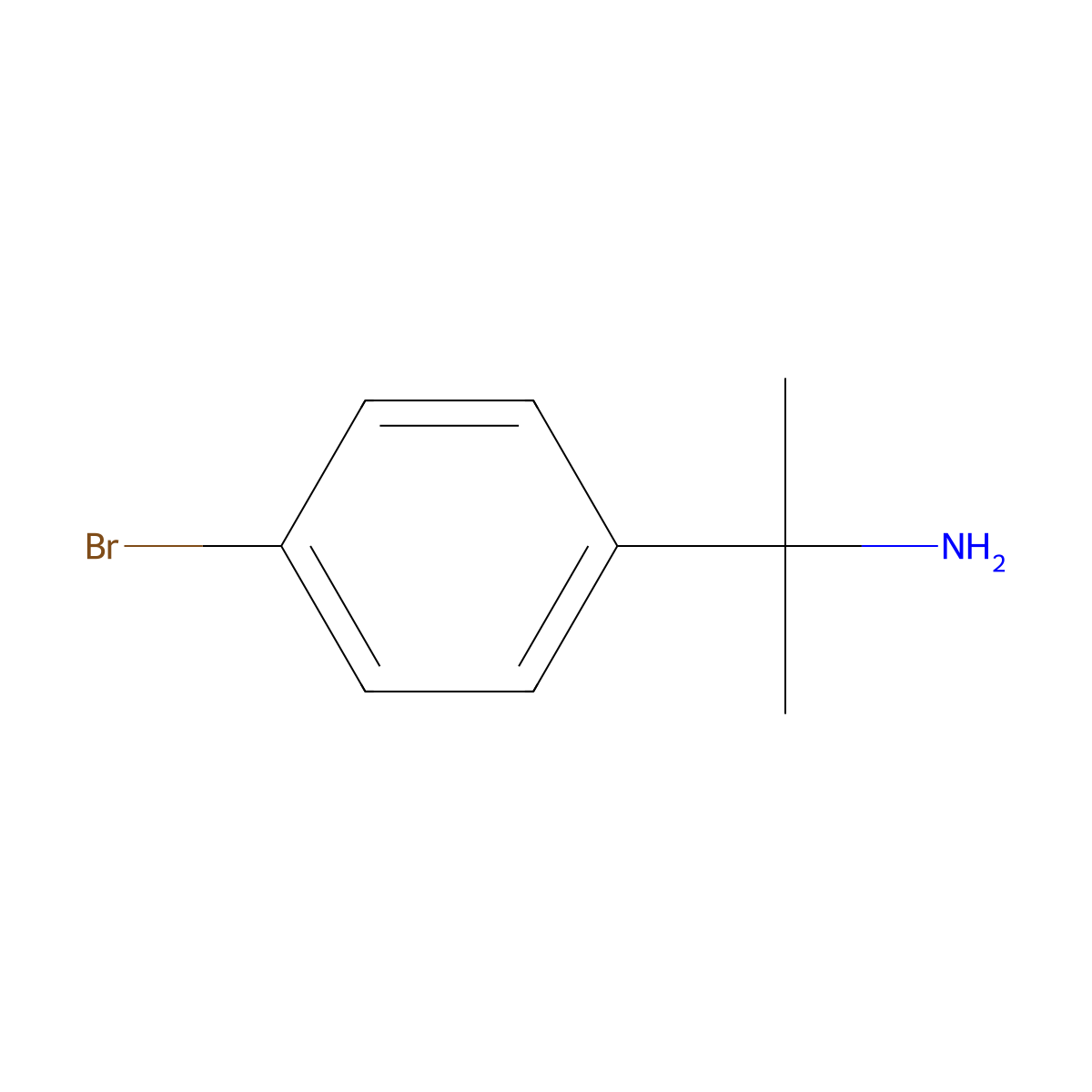 2-(4-Bromophenyl)propan-2-amine molecular structure, CAS 17797-12-5