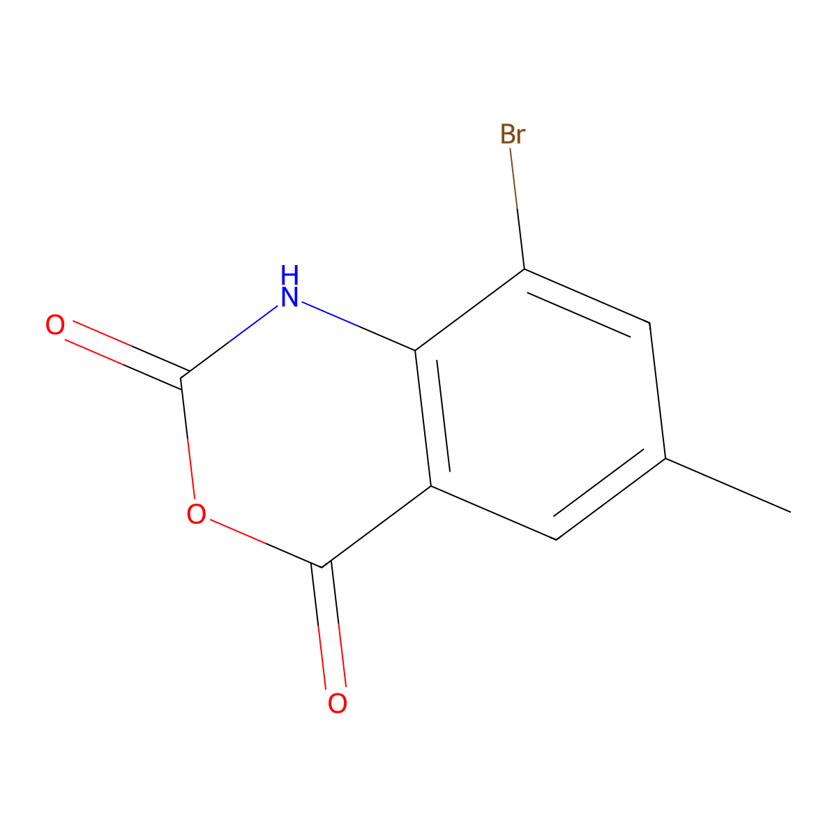 8-Bromo-6-methyl-1H-benzo[d][1,3]oxazine-2,4-dione molecular structure, CAS 177970-27-3