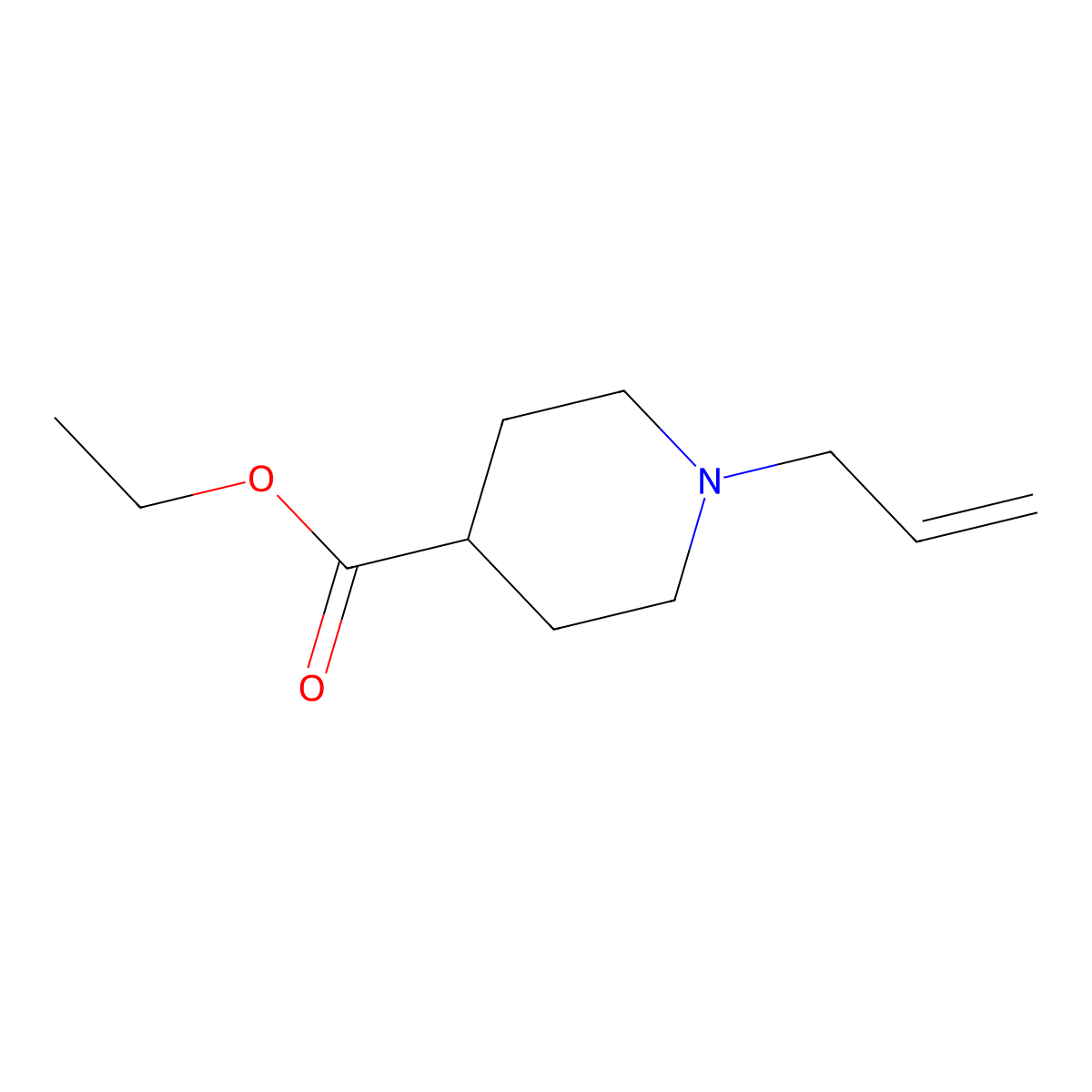 Ethyl 1-allylpiperidine-4-carboxylate molecular structure, CAS 177971-46-9