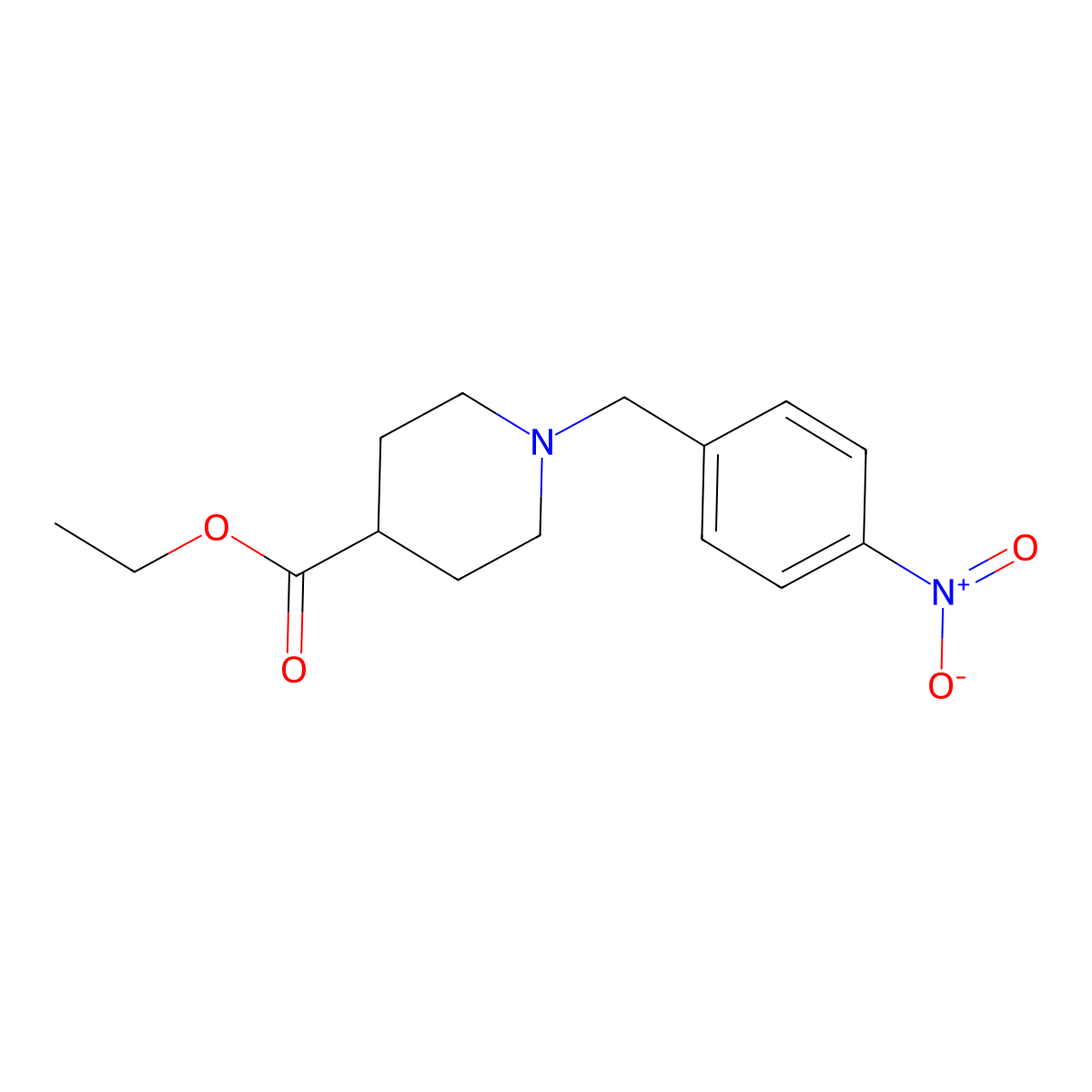 Ethyl 1-(4-Nitro-benzyl)-piperidine-4-carboxylate molecular structure, CAS 177971-47-0