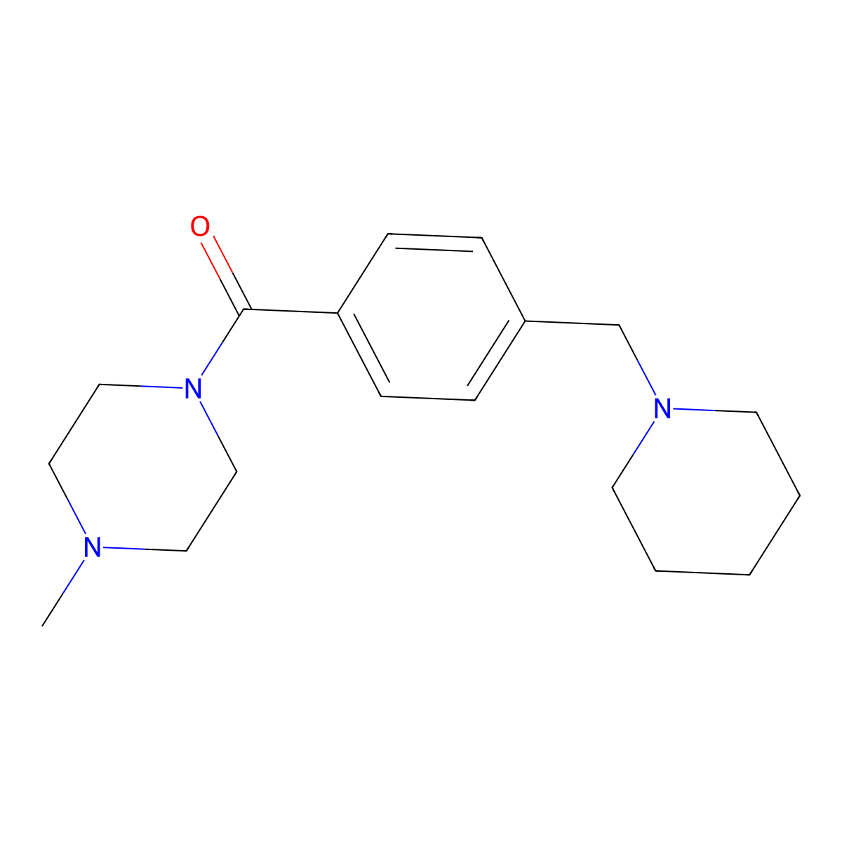 (4-Methylpiperazin-1-yl)[4-(piperidin-1-ylmethyl)phenyl]methanone molecular structure, CAS 177971-54-9