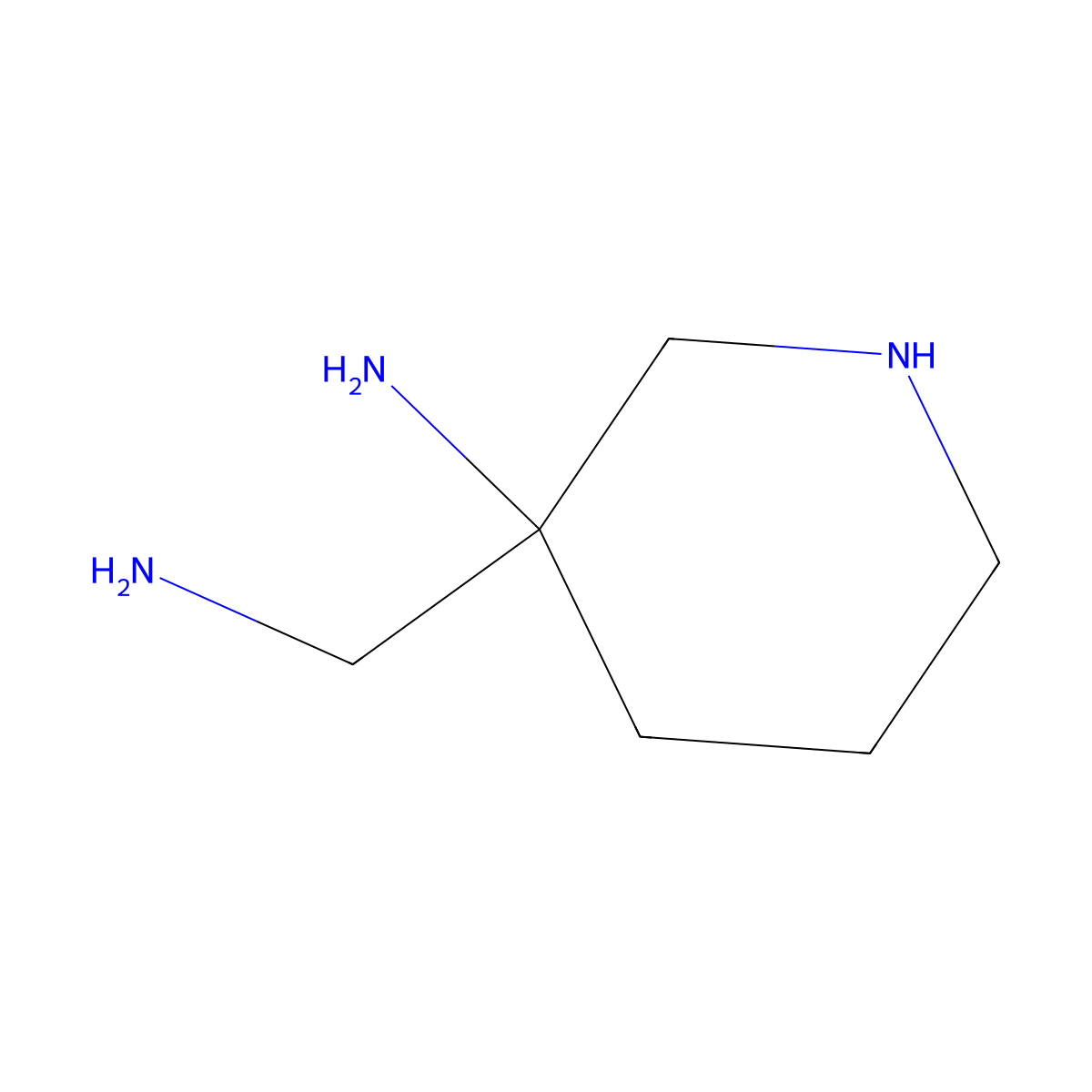3-(Aminomethyl)piperidin-3-amine molecular structure, CAS 1779713-19-7