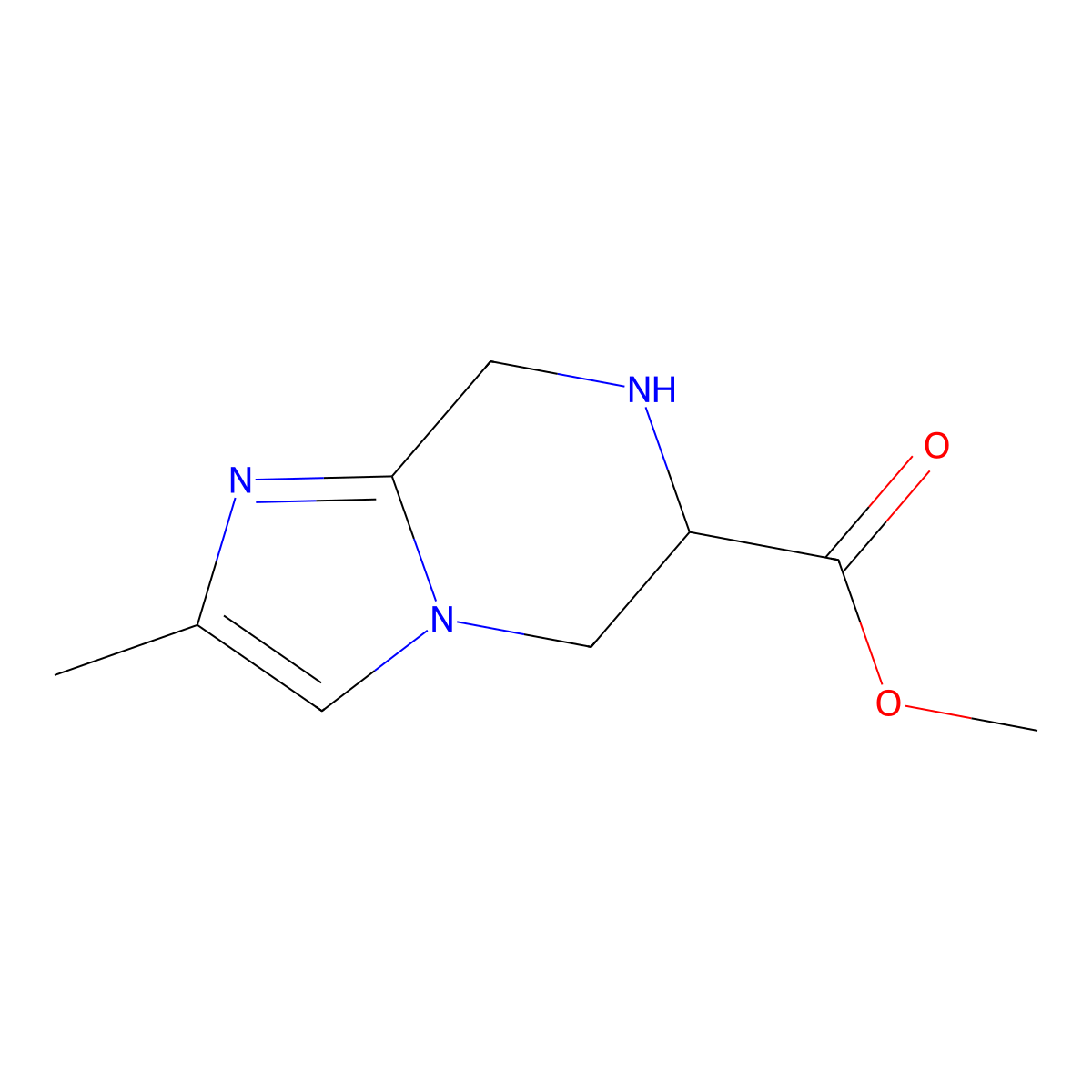 Methyl 2-methyl-5,6,7,8-tetrahydroimidazo[1,2-a]pyrazine-6-carboxylate molecular structure, CAS 1779729-77-9