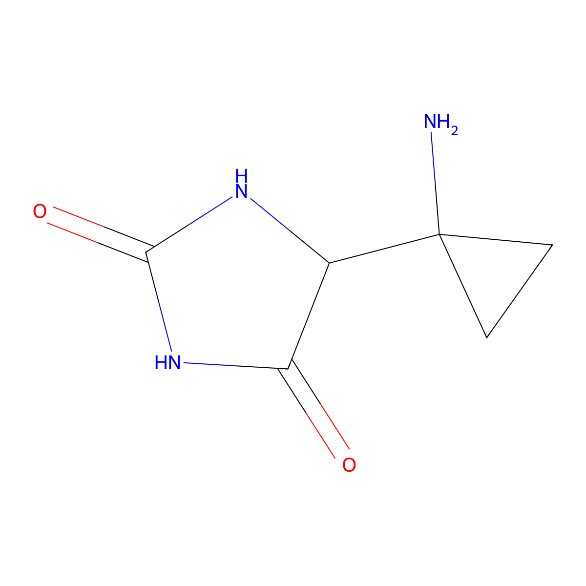 5-(1-Aminocyclopropyl)imidazolidine-2,4-dione molecular structure, CAS 1779730-05-0