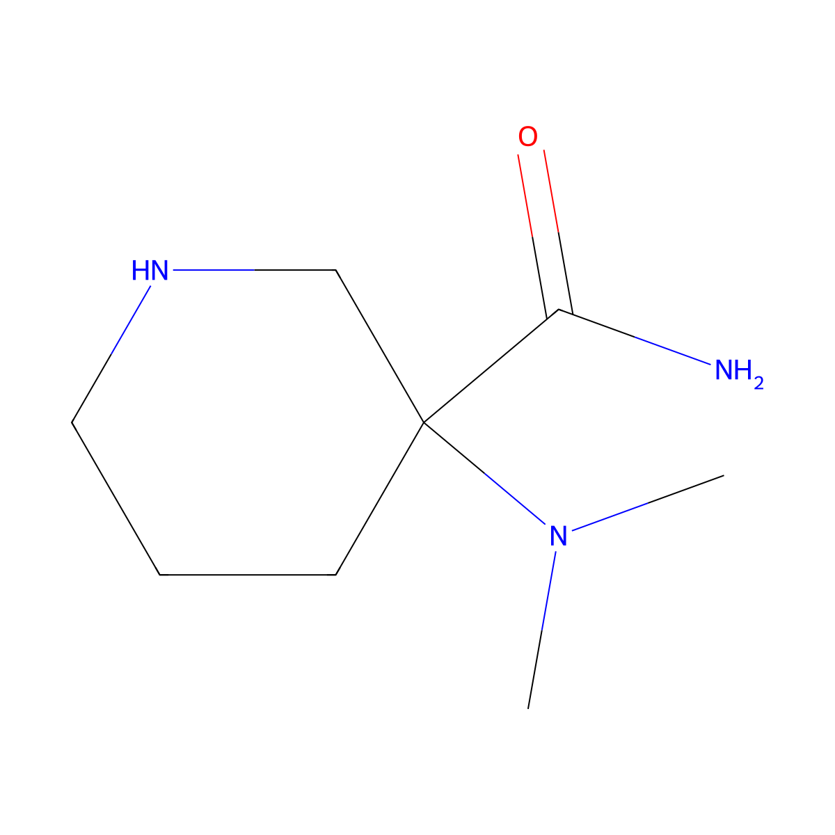 3-(Dimethylamino)piperidine-3-carboxamide molecular structure, CAS 1779730-17-4