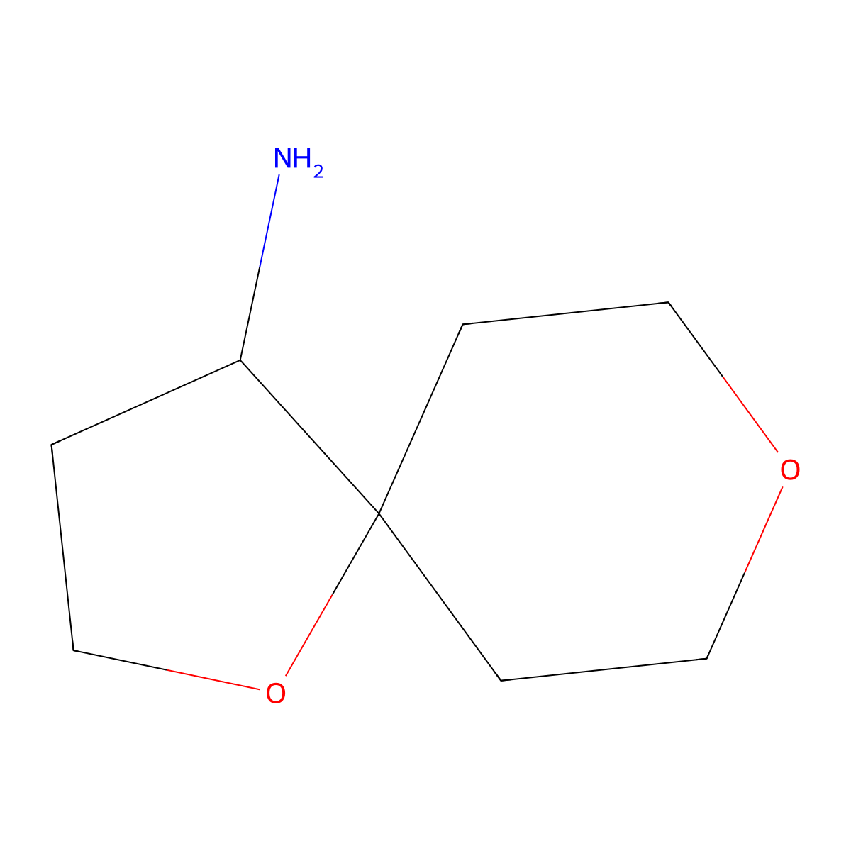 1,8-Dioxaspiro[4.5]decan-4-amine molecular structure, CAS 1779730-52-7