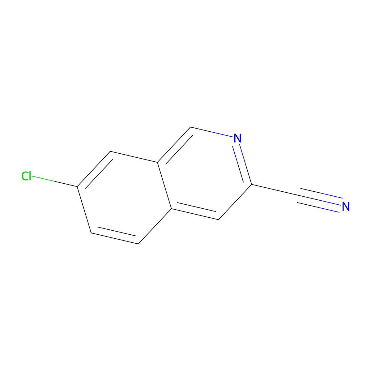 7-Chloroisoquinoline-3-carbonitrile molecular structure, CAS 1779740-73-6