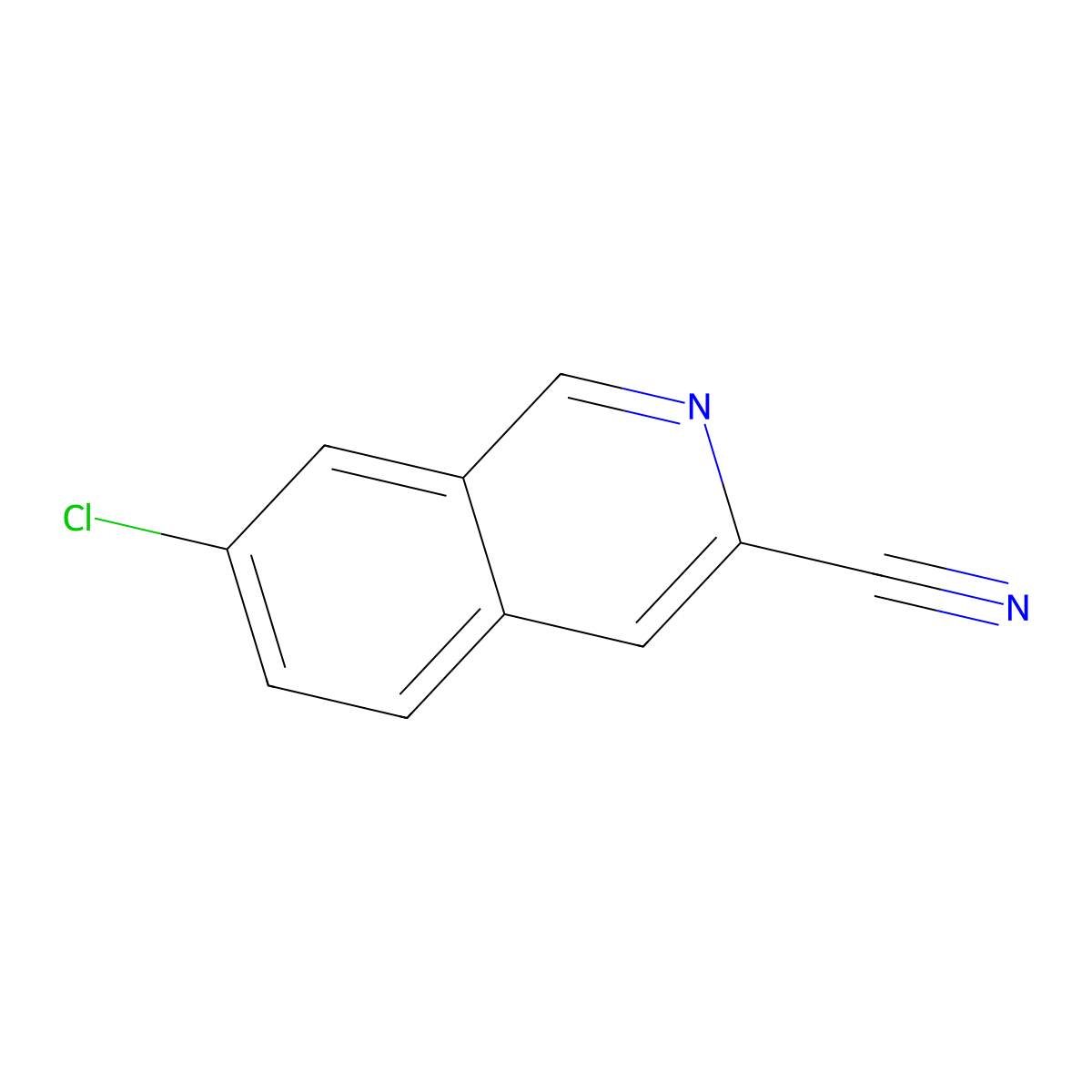 7-Chloroisoquinoline-3-carbonitrile molecular structure, CAS 1779740-73-6