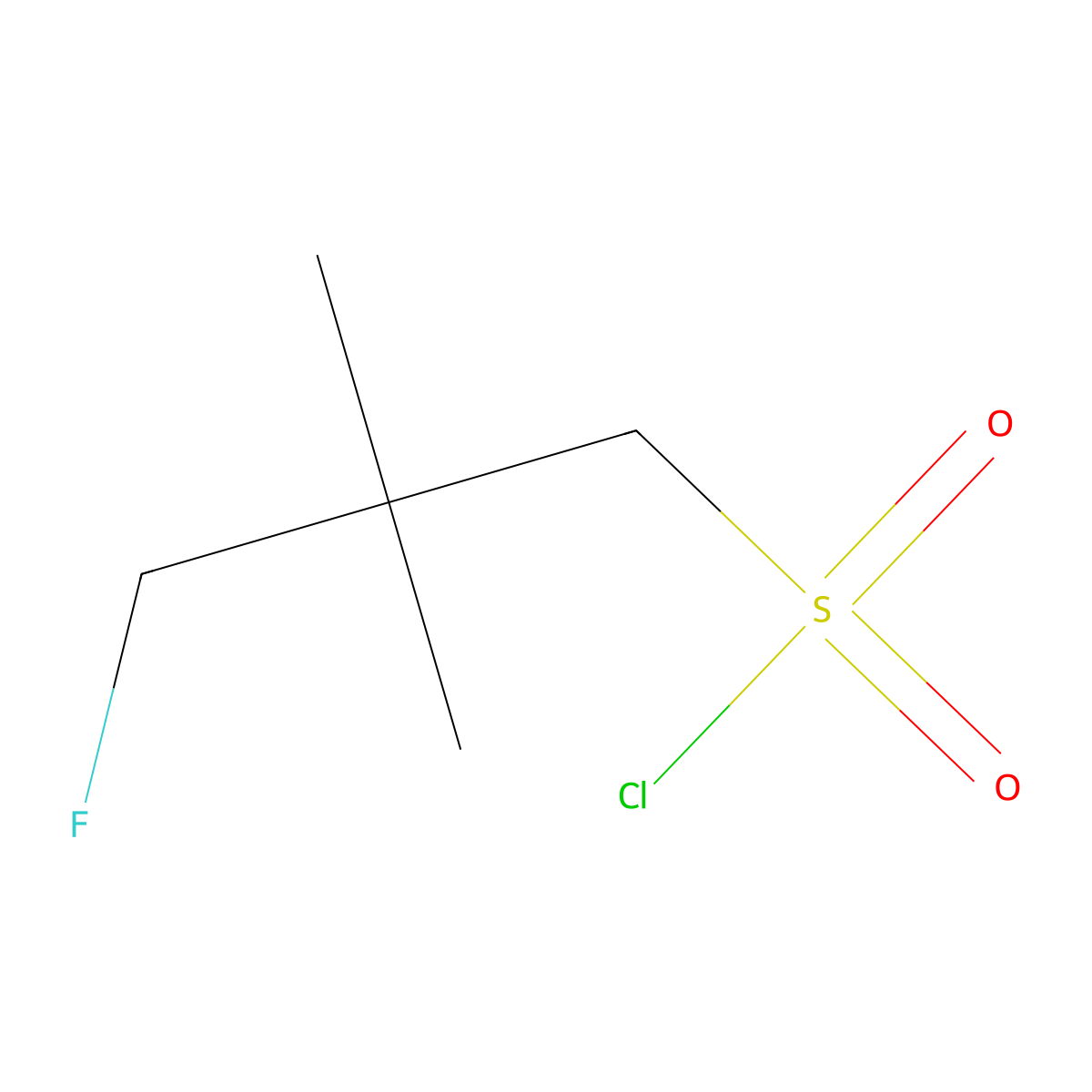 3-Fluoro-2,2-dimethylpropane-1-sulfonyl chloride molecular structure, CAS 1779741-19-3