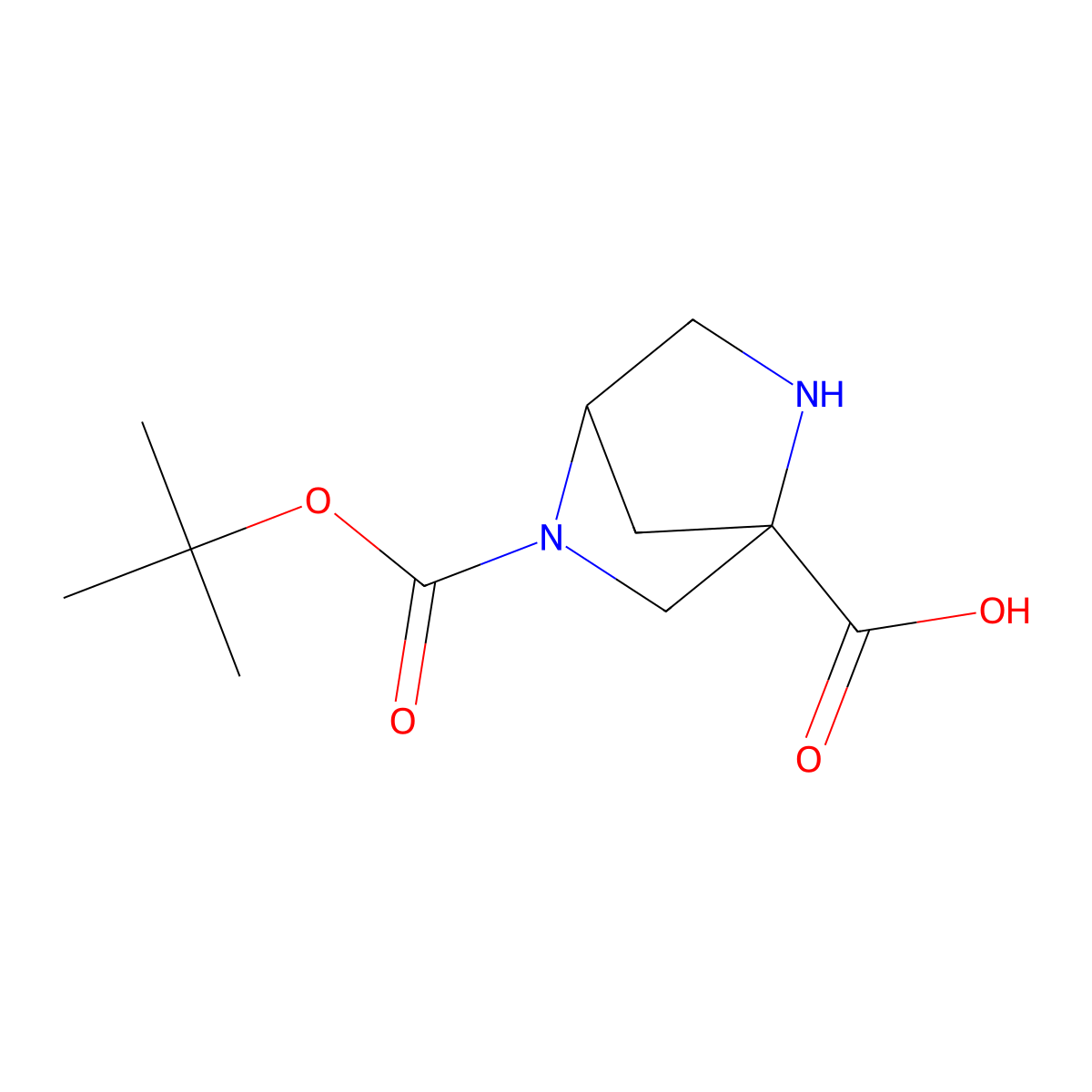 5-[(Tert-butoxy)carbonyl]-2,5-diazabicyclo[2.2.1]heptane-1-carboxylic acid molecular structure, CAS 1779741-56-8