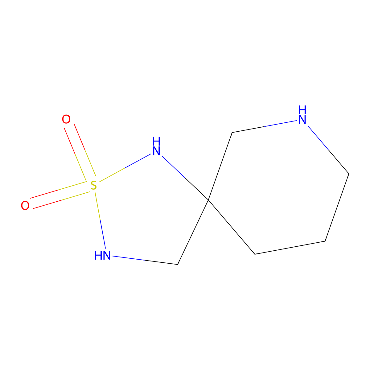 2-Thia-1,3,7-triazaspiro[4.5]decane 2,2-dioxide molecular structure, CAS 1779744-63-6