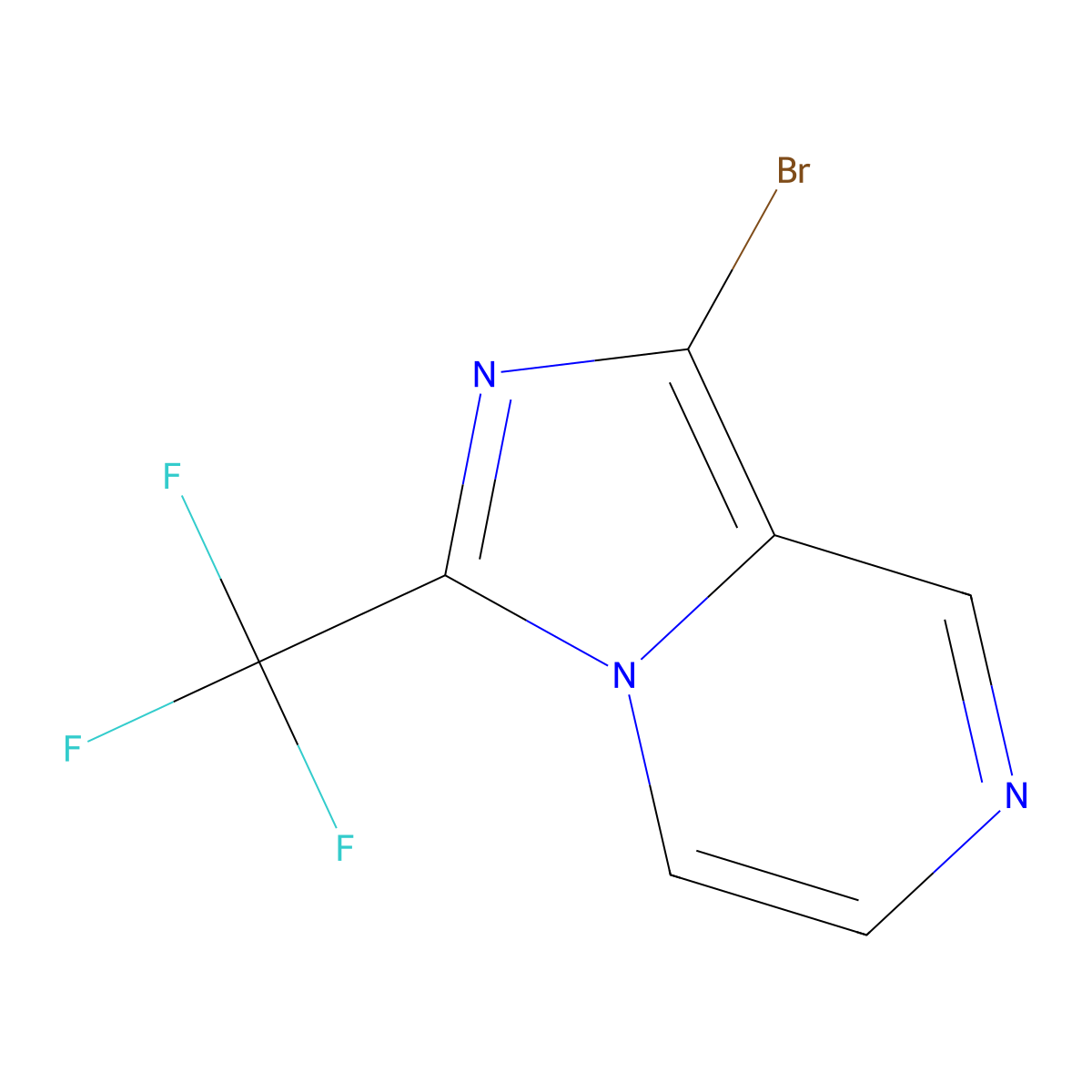 1-Bromo-3-(trifluoromethyl)imidazo[1,5-a]pyrazine molecular structure, CAS 1779749-81-3