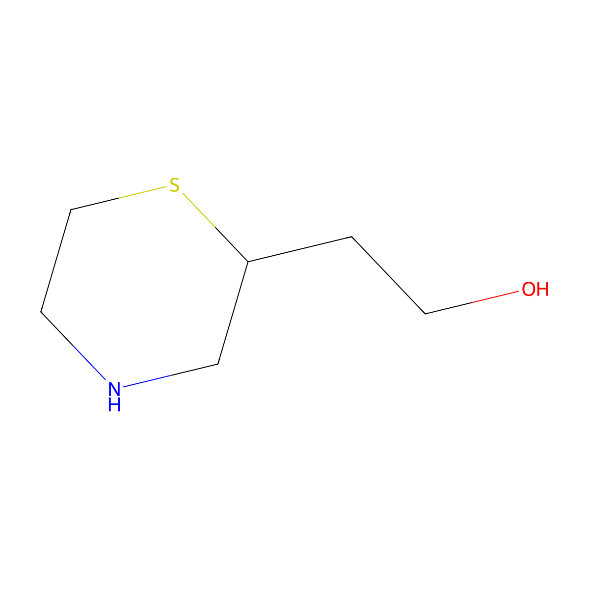 2-(Thiomorpholin-2-yl)ethan-1-ol molecular structure, CAS 1779755-11-1