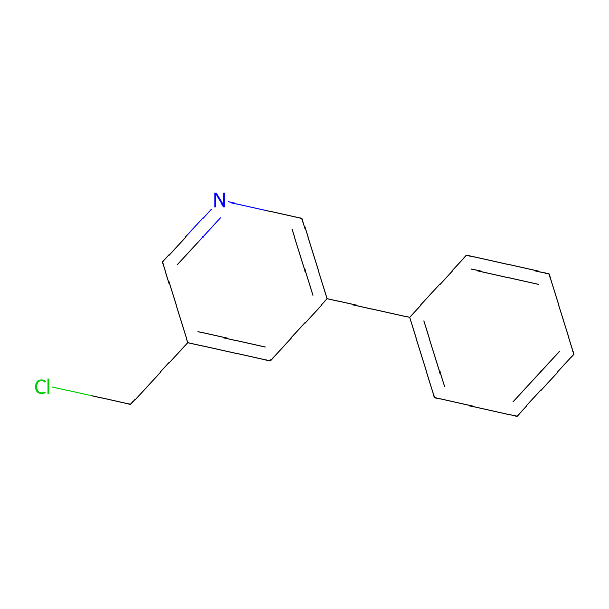 3-(Chloromethyl)-5-phenylpyridine molecular structure, CAS 177976-31-7