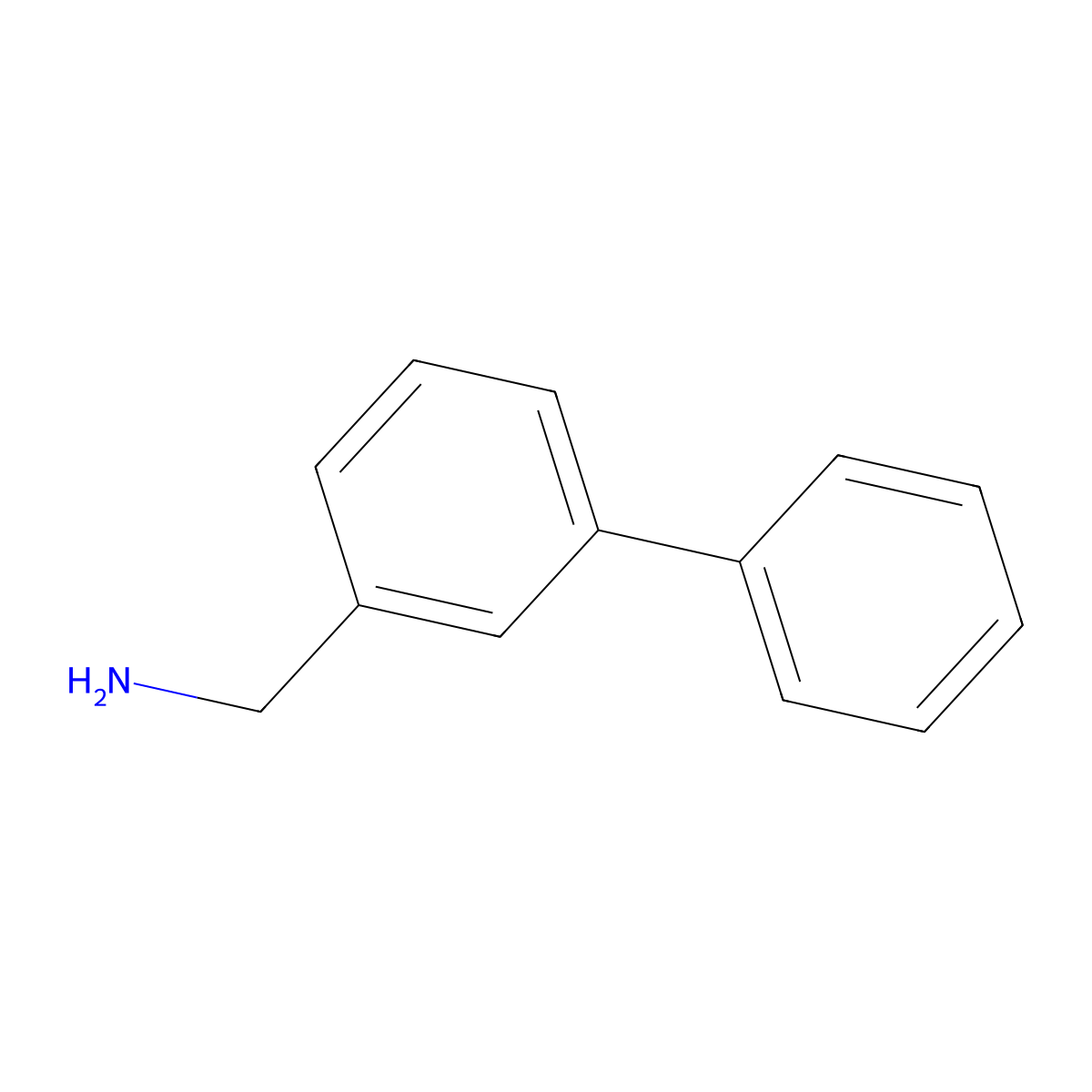 3-(Aminomethyl)biphenyl molecular structure, CAS 177976-49-7