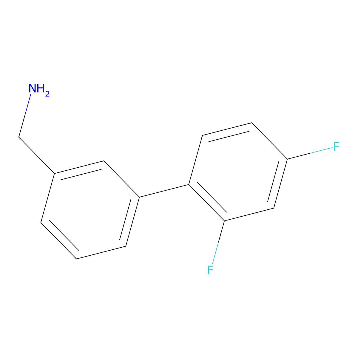 2',4'-Difluoro-biphenyl-3-methanamine molecular structure, CAS 177976-51-1
