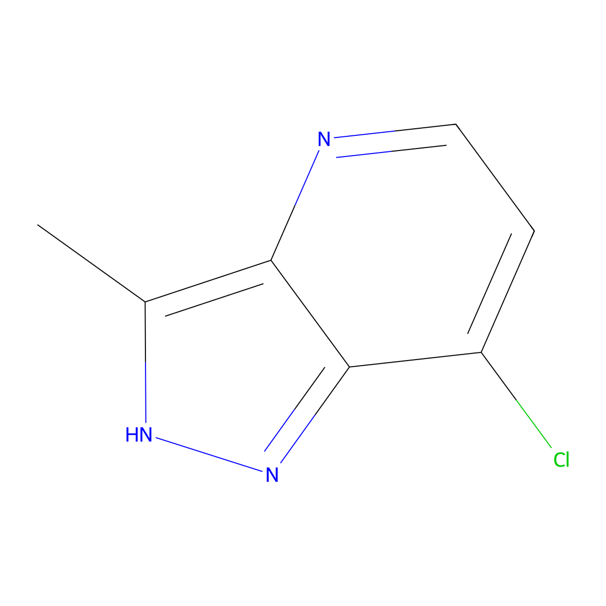 7-chloro-3-methyl-1H-pyrazolo(4,3-b)pyridine molecular structure, CAS 1779760-66-5