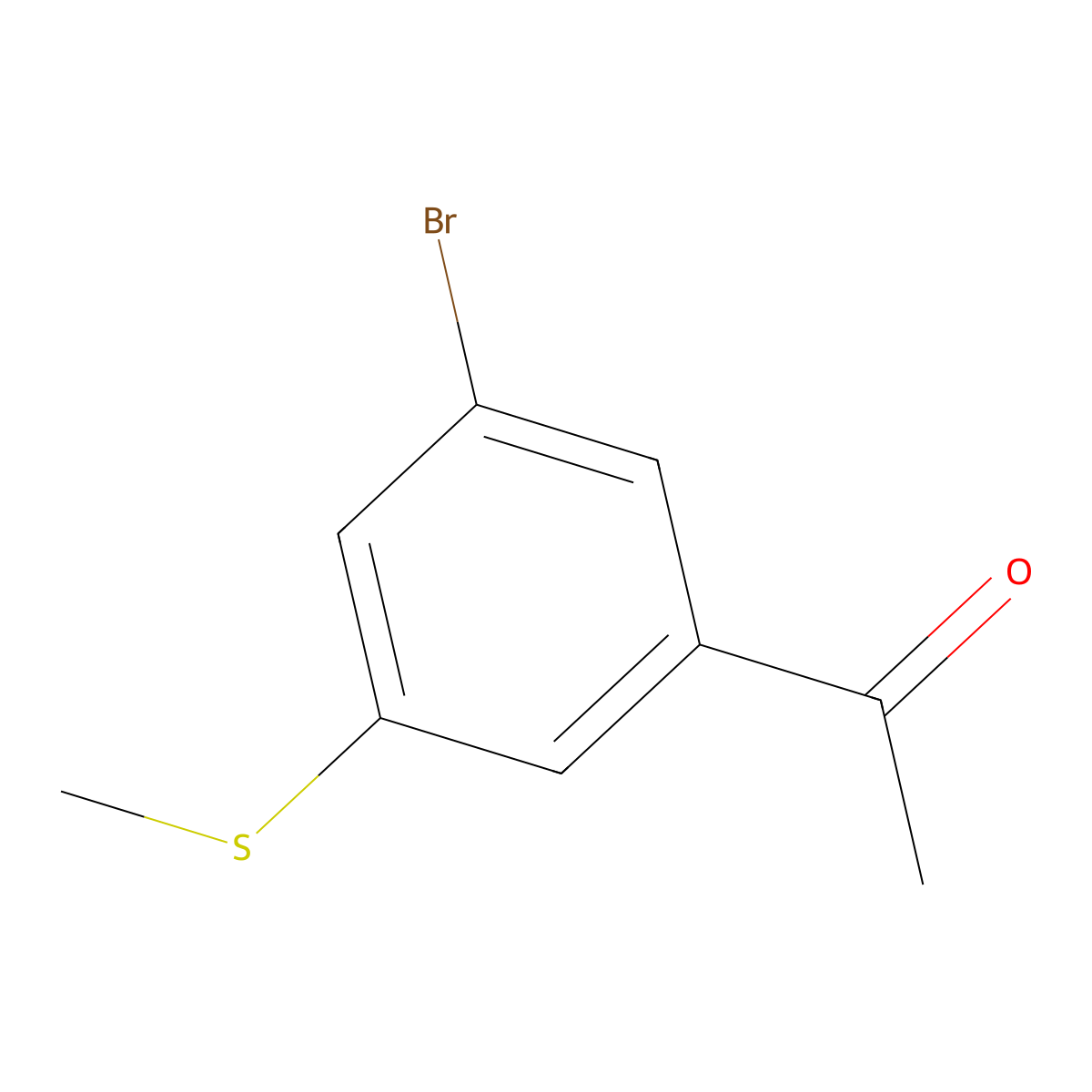 1-(3-Bromo-5-(methylthio)phenyl)ethanone molecular structure, CAS 1779765-14-8
