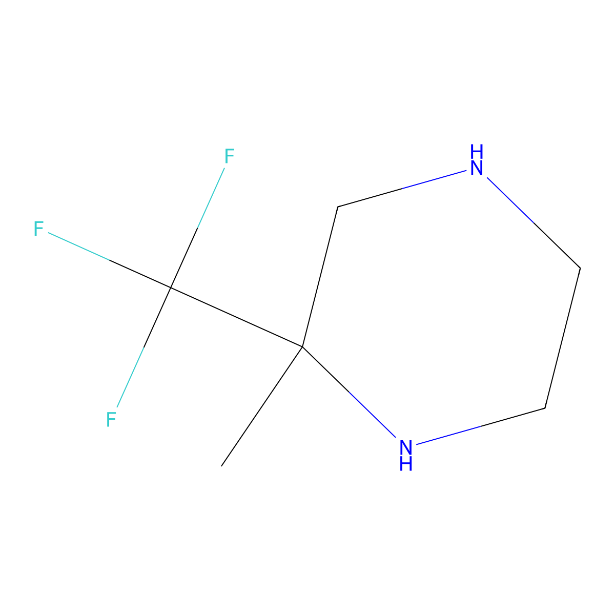 2-Methyl-2-trifluoromethyl-piperazine molecular structure, CAS 1779765-53-5