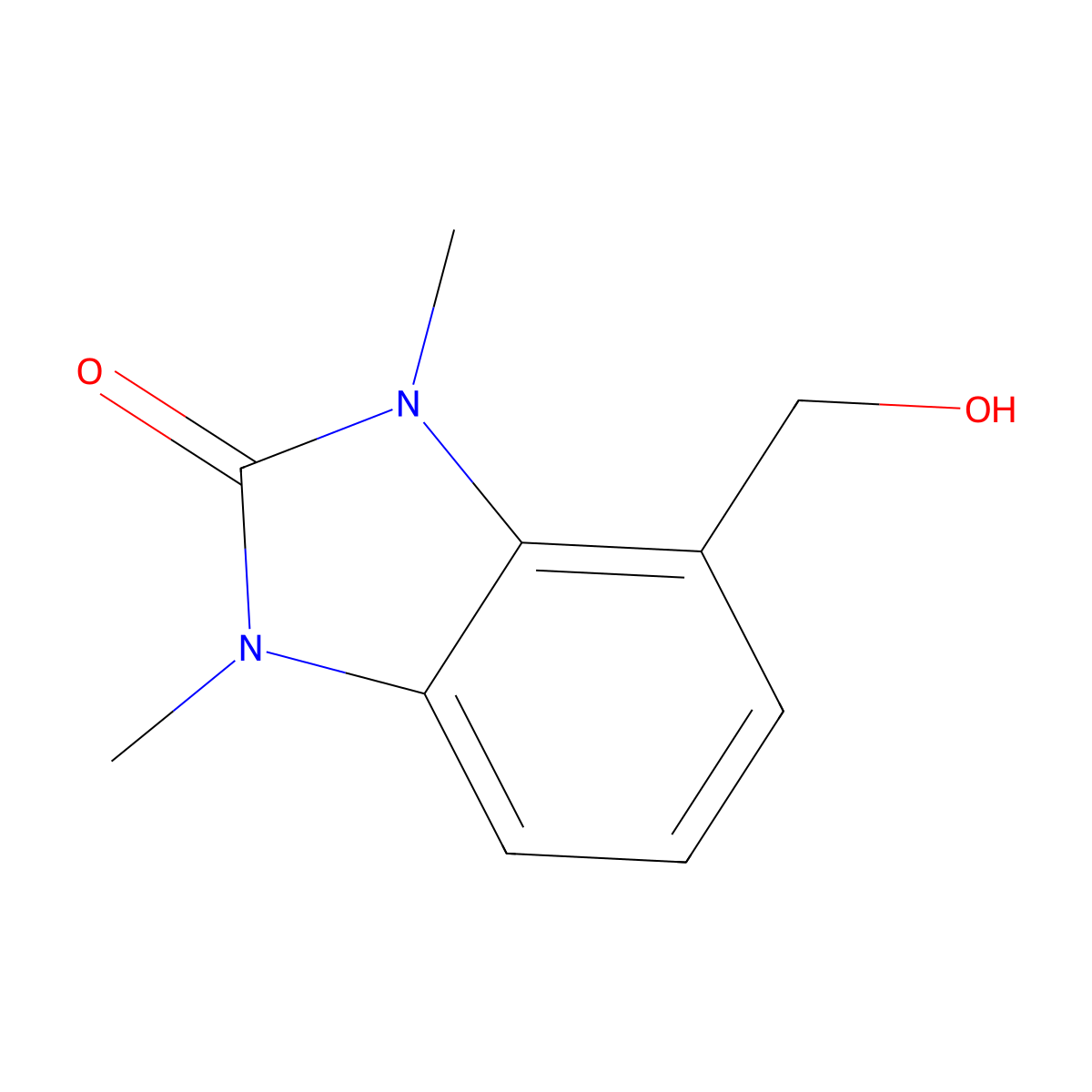 4-(hydroxymethyl)-1,3-dimethyl-2,3-dihydro-1H-1,3-benzodiazol-2-one molecular structure, CAS 1779765-90-0