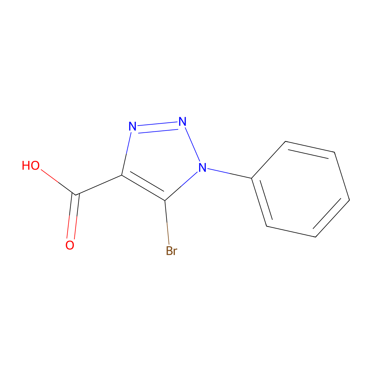 5-Bromo-1-phenyl-1H-1,2,3-triazole-4-carboxylic acid molecular structure, CAS 1779766-11-8