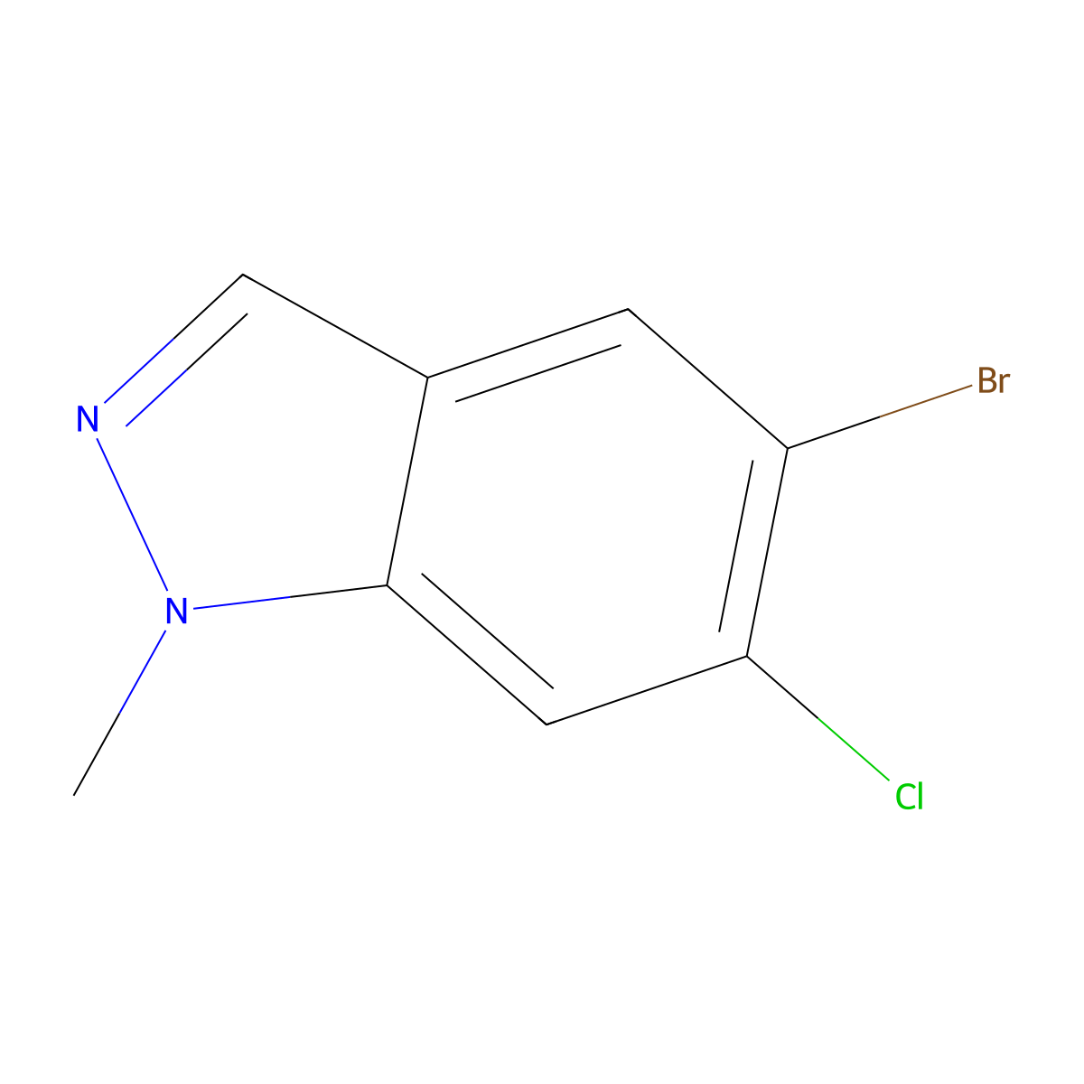 5-bromo-6-chloro-1-methyl-1H-indazole molecular structure, CAS 1779766-27-6