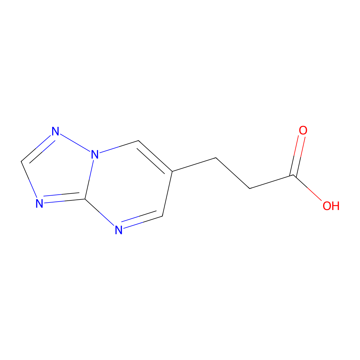 3-{[1,2,4]Triazolo[1,5-a]pyrimidin-6-yl}propanoic acid molecular structure, CAS 1779770-29-4