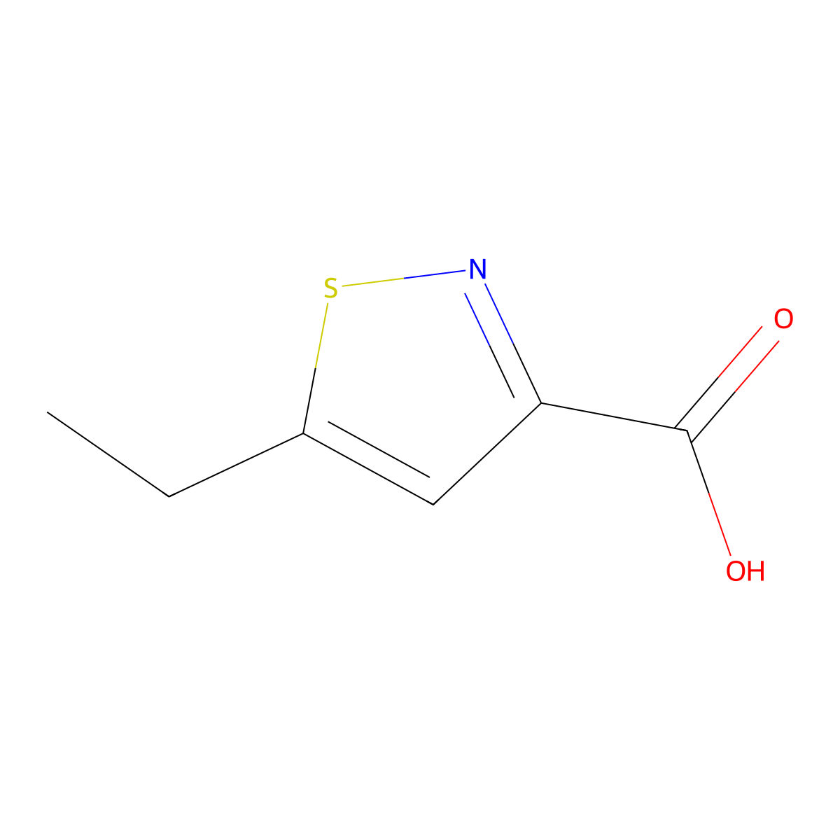 5-Ethyl-1,2-thiazole-3-carboxylicacid molecular structure, CAS 1779773-43-1