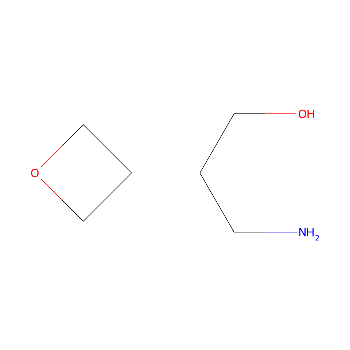3-Amino-2-(oxetan-3-yl)propan-1-ol molecular structure, CAS 1779783-88-8