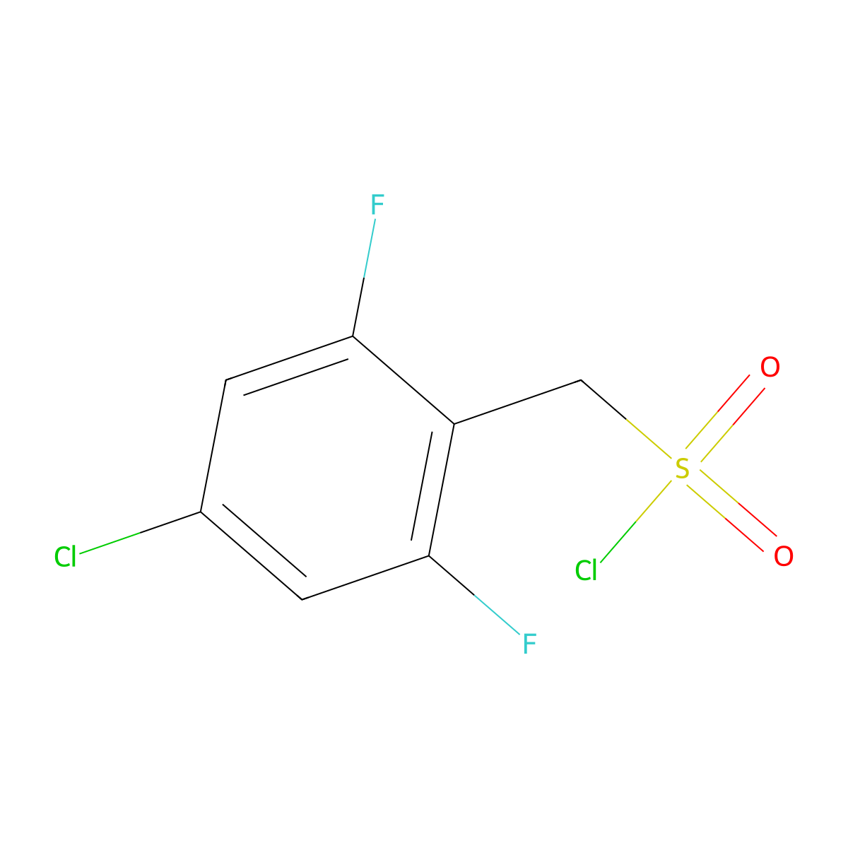 (4-Chloro-2,6-difluorophenyl)methanesulfonyl chloride molecular structure, CAS 1779785-91-9