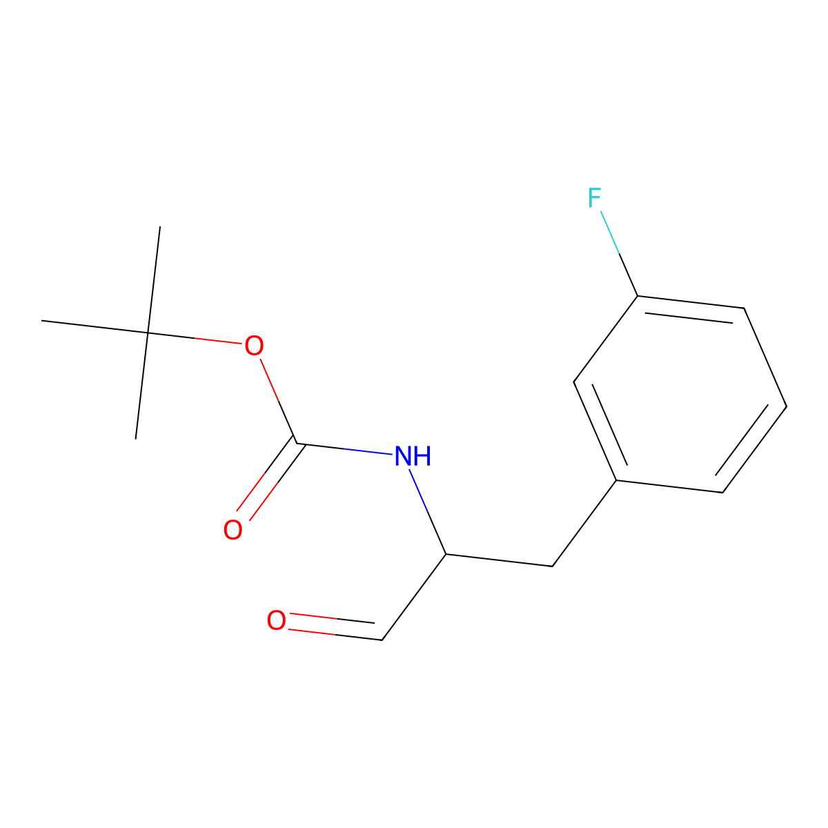 tert-butyl N-(1-(3-fluorophenyl)-3-oxopropan-2-yl)carbamate molecular structure, CAS 1779792-47-0
