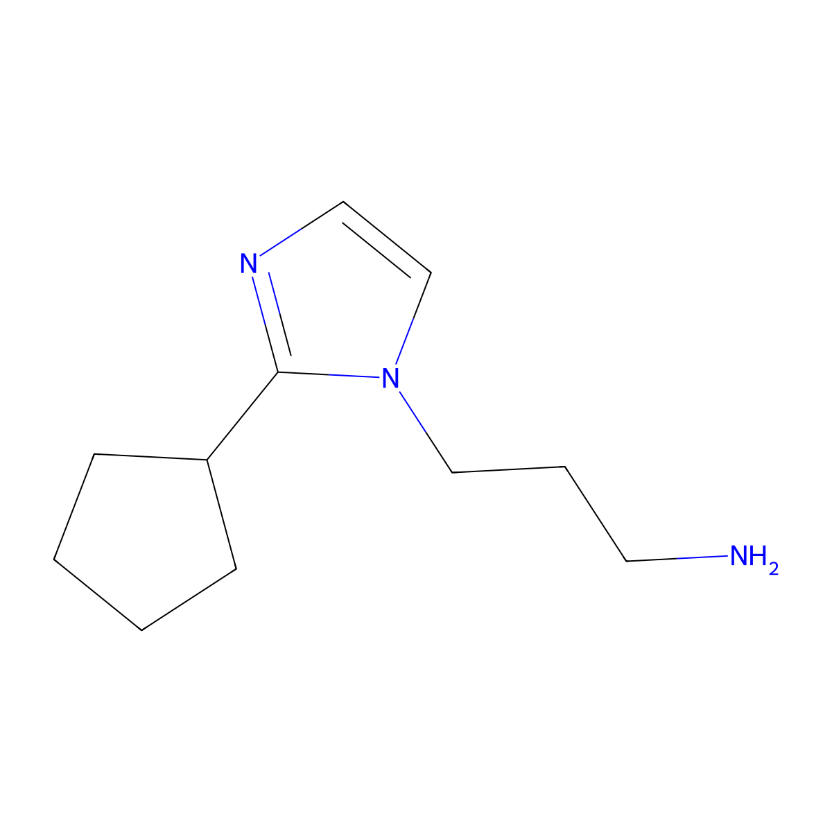3-(2-cyclopentyl-1H-imidazol-1-yl)propan-1-amine molecular structure, CAS 1779798-30-9