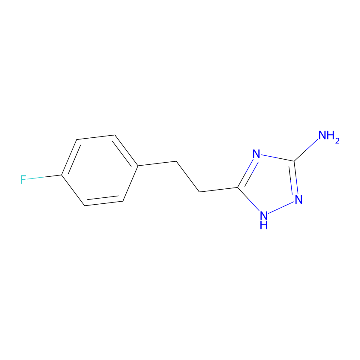 5-[2-(4-fluorophenyl)ethyl]-4H-1,2,4-triazol-3-amine molecular structure, CAS 1779800-81-5
