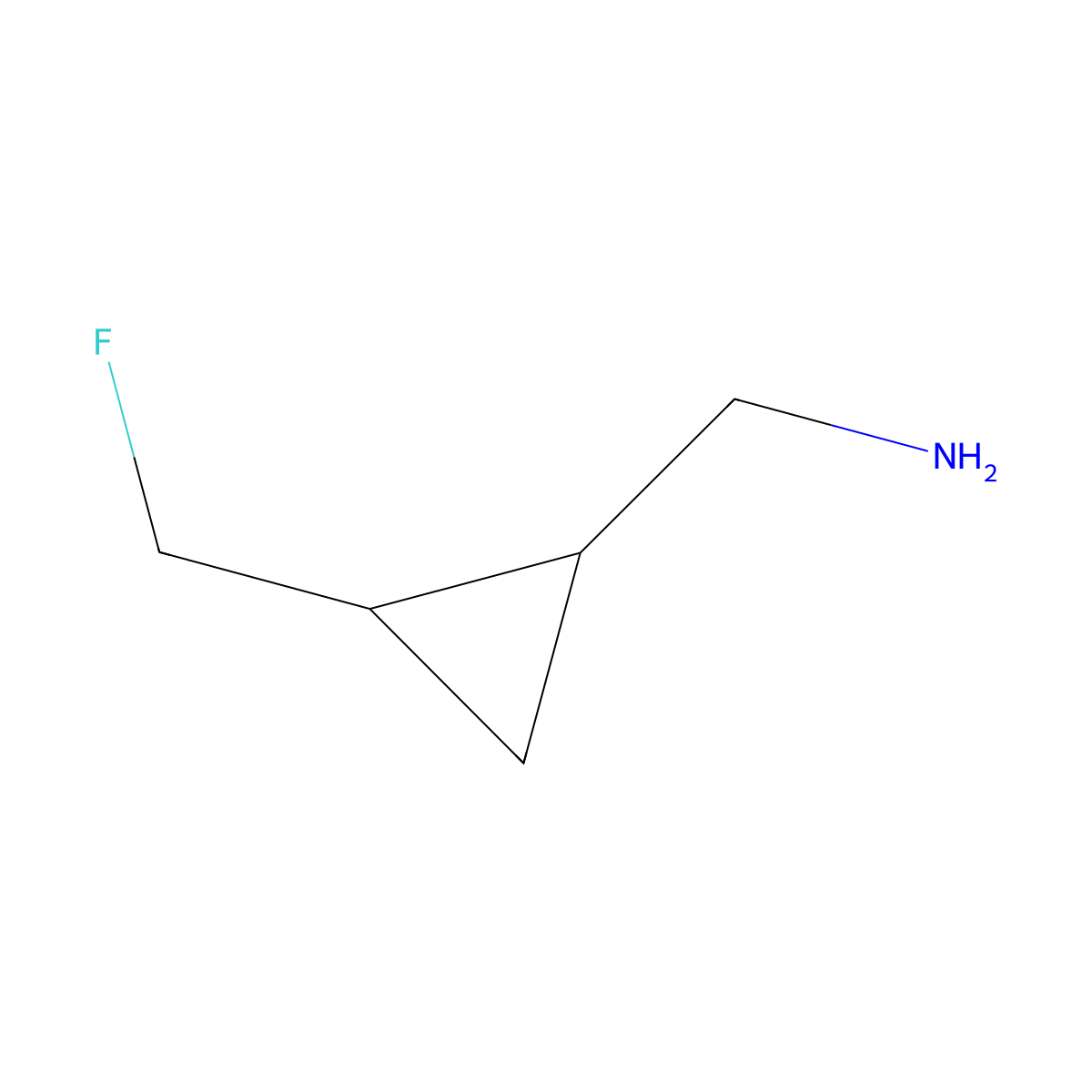 [2-(Fluoromethyl)cyclopropyl]methanamine molecular structure, CAS 1779807-77-0
