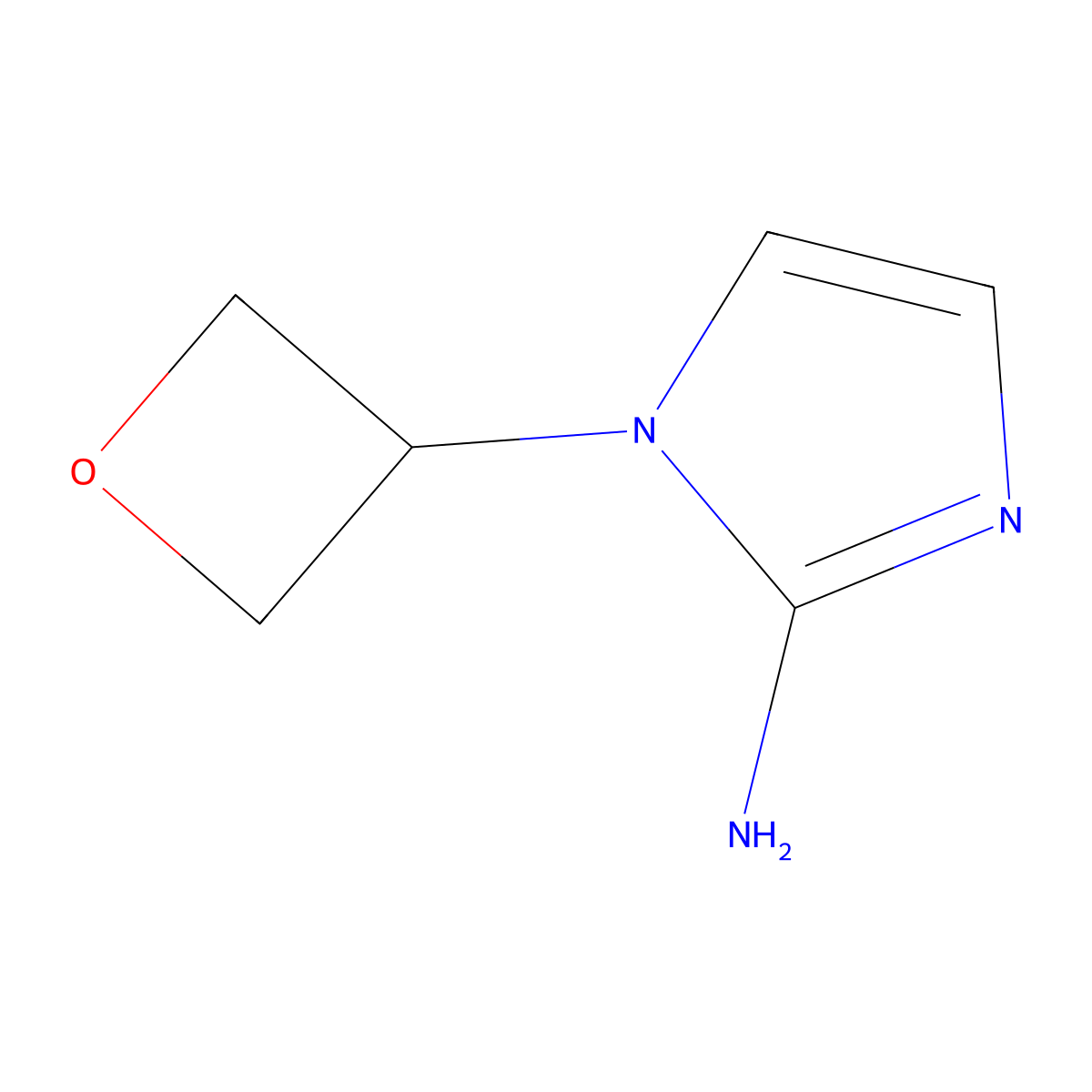 1-(oxetan-3-yl)-1H-imidazol-2-amine molecular structure, CAS 1779812-25-7