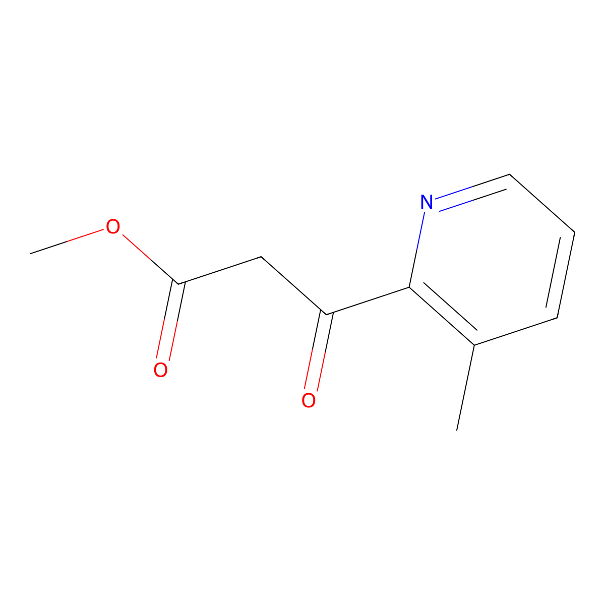 Methyl 3-(3-methylpyridin-2-yl)-3-oxopropanoate molecular structure, CAS 1779812-30-4
