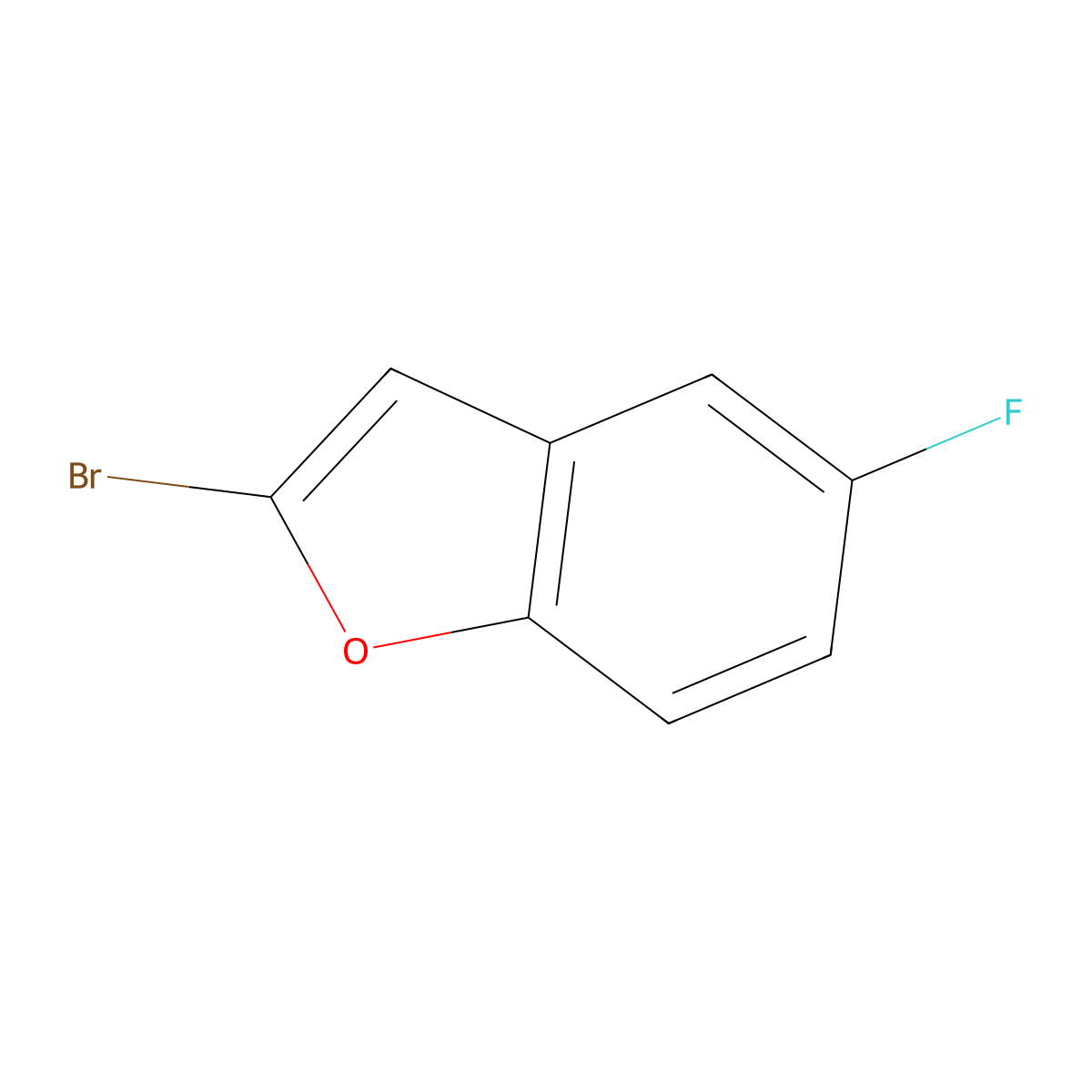 2-Bromo-5-fluorobenzofuran molecular structure, CAS 1779815-66-5