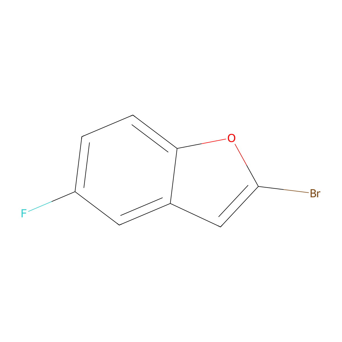 2-Bromo-5-fluorobenzofuran molecular structure, CAS 1779815-66-5