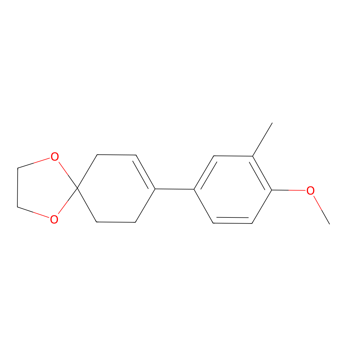 8-(4-Methoxy-3-methylphenyl)-1,4-dioxaspiro[4.5]dec-7-ene molecular structure, CAS 177982-32-0